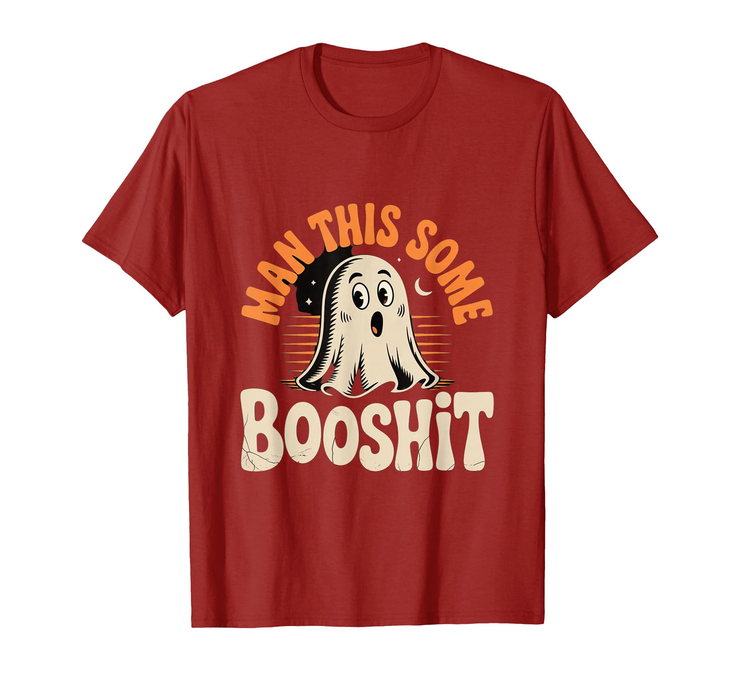 Man This Some Booshit Funny Ghost Halloween Design T-Shirt