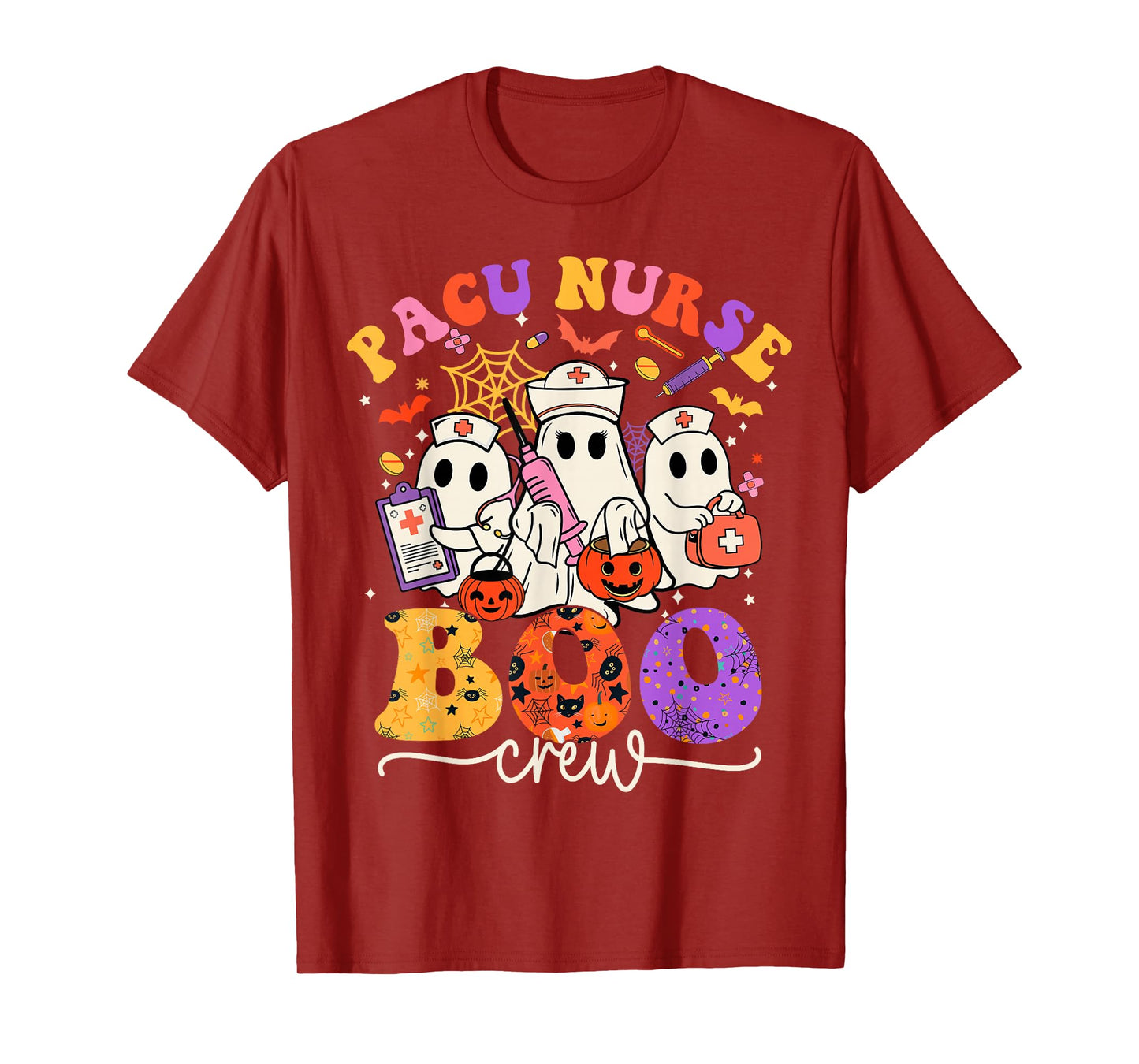 PACU Boo Crew Costume Funny Nurse Ghost Halloween T-Shirt