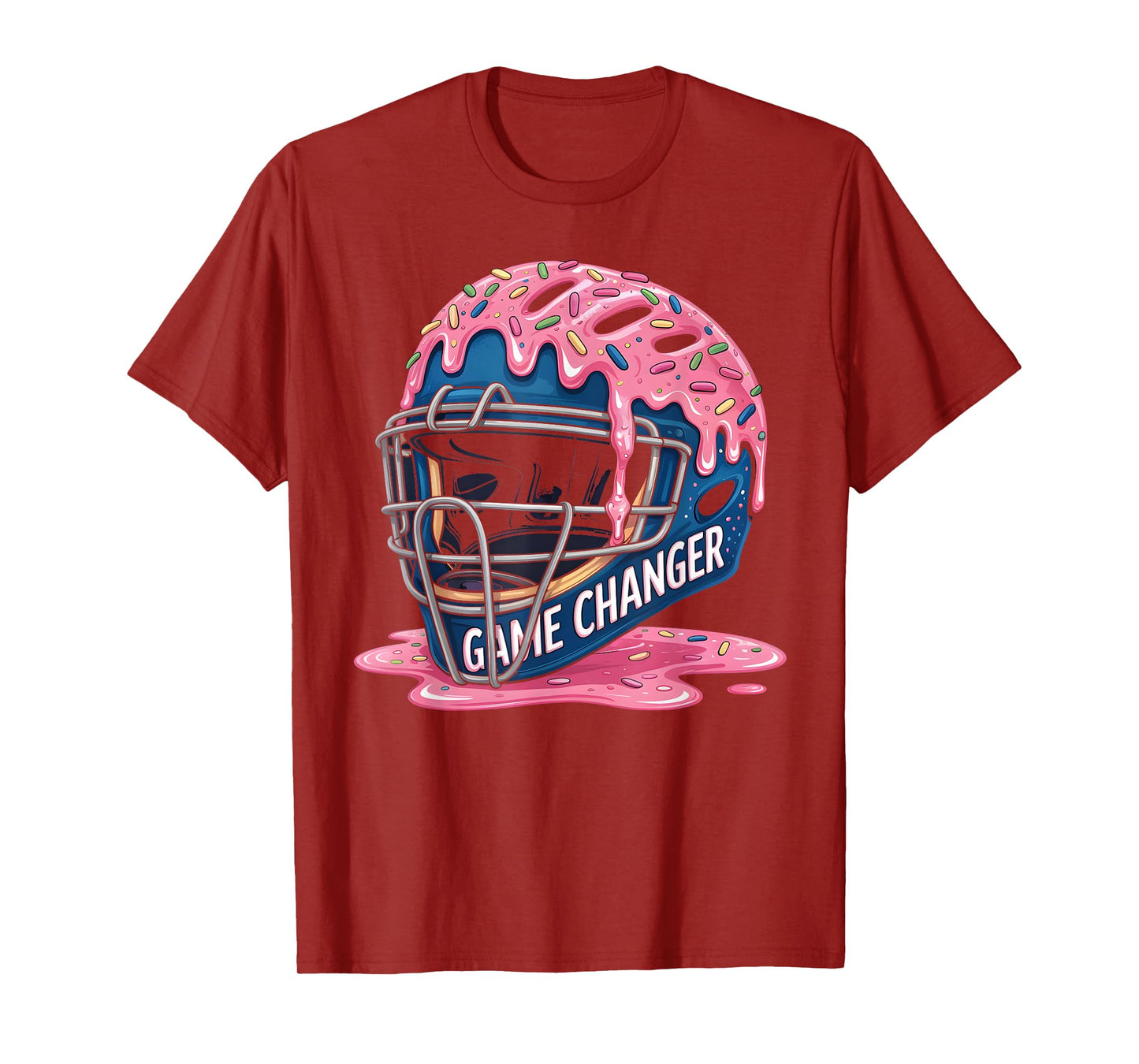 Baseball Ice Cream Drip Catcher Helmet Youth Boys Drip T-Shirt