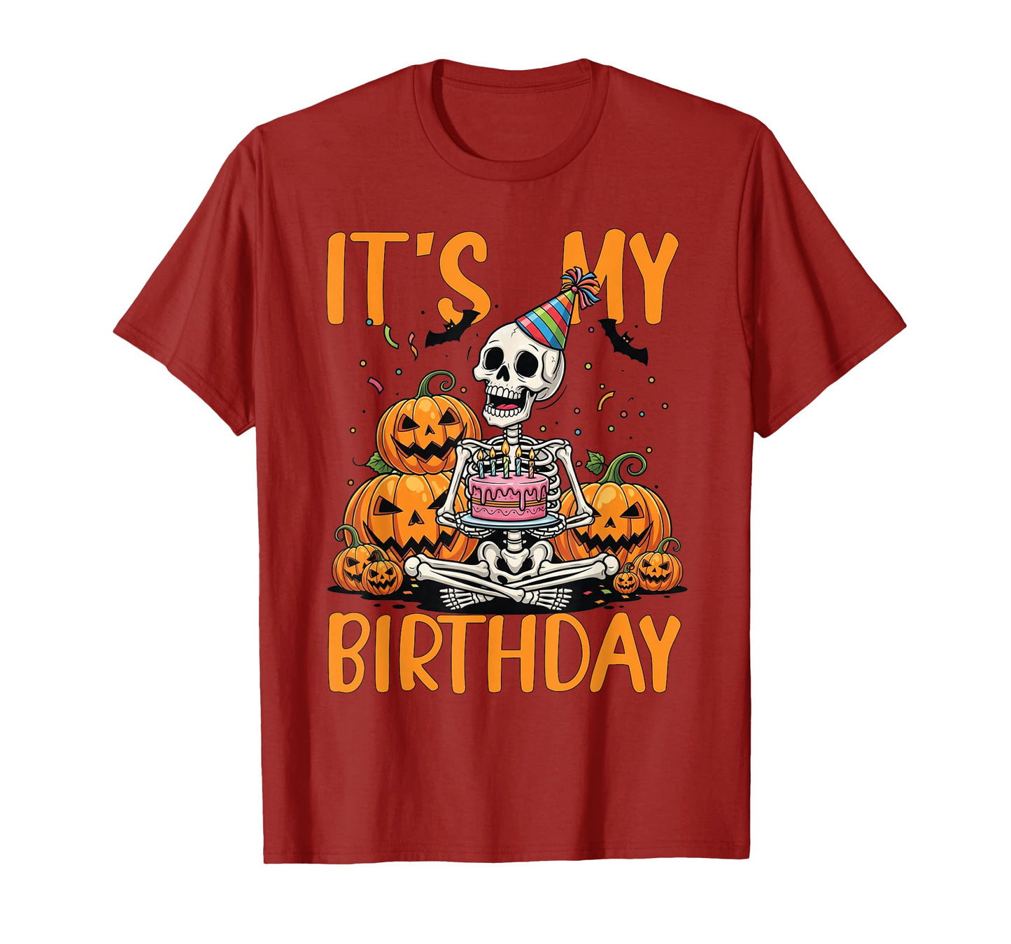 It's My Birthday Skeleton Happy Halloween Birthday Party T-Shirt