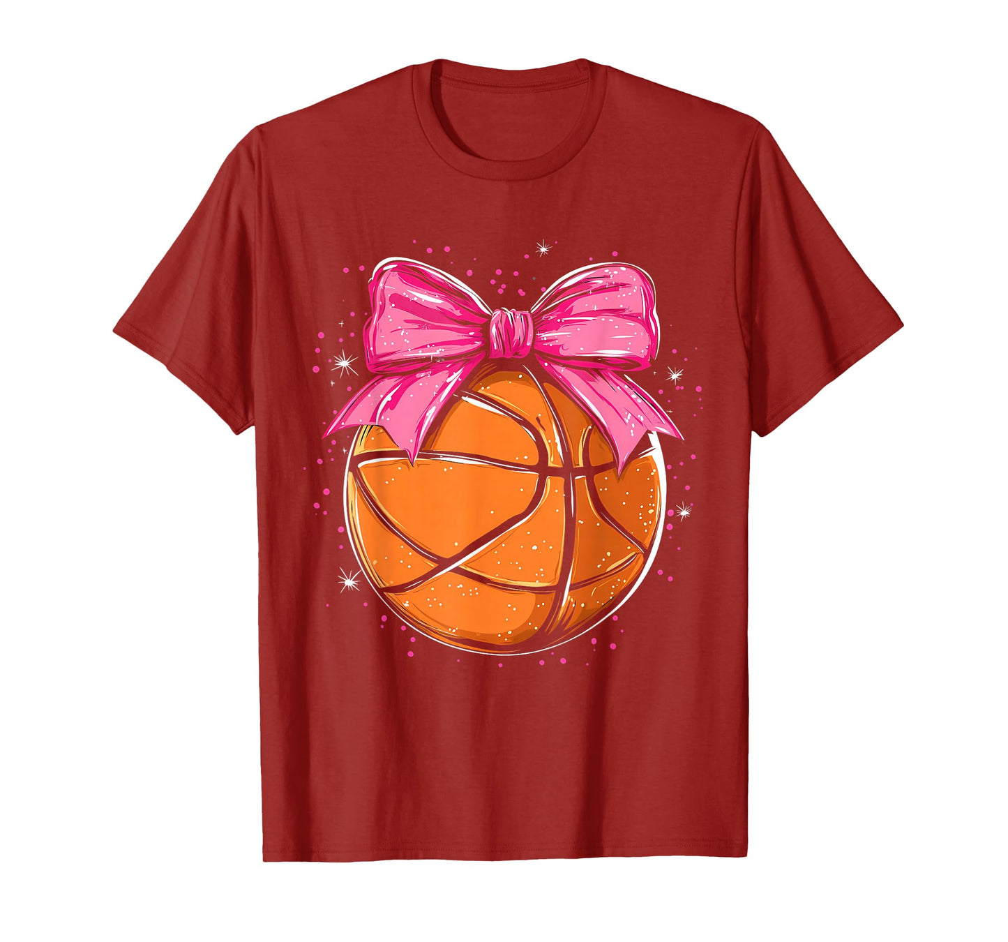 Basketball Coquette Bow Cute Basketball Player T-Shirt