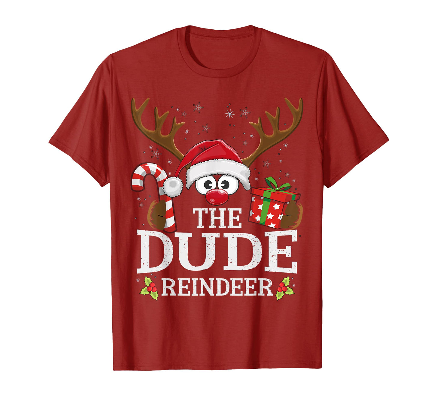 99 Gifts Matching Christmas Reindeer Squad Christmas Family T-Shirt - Unisex-Adults, Kids - Black - Short Sleeve - U-Neck - Casual - Cotton, Polyester - Machine Wash - Small