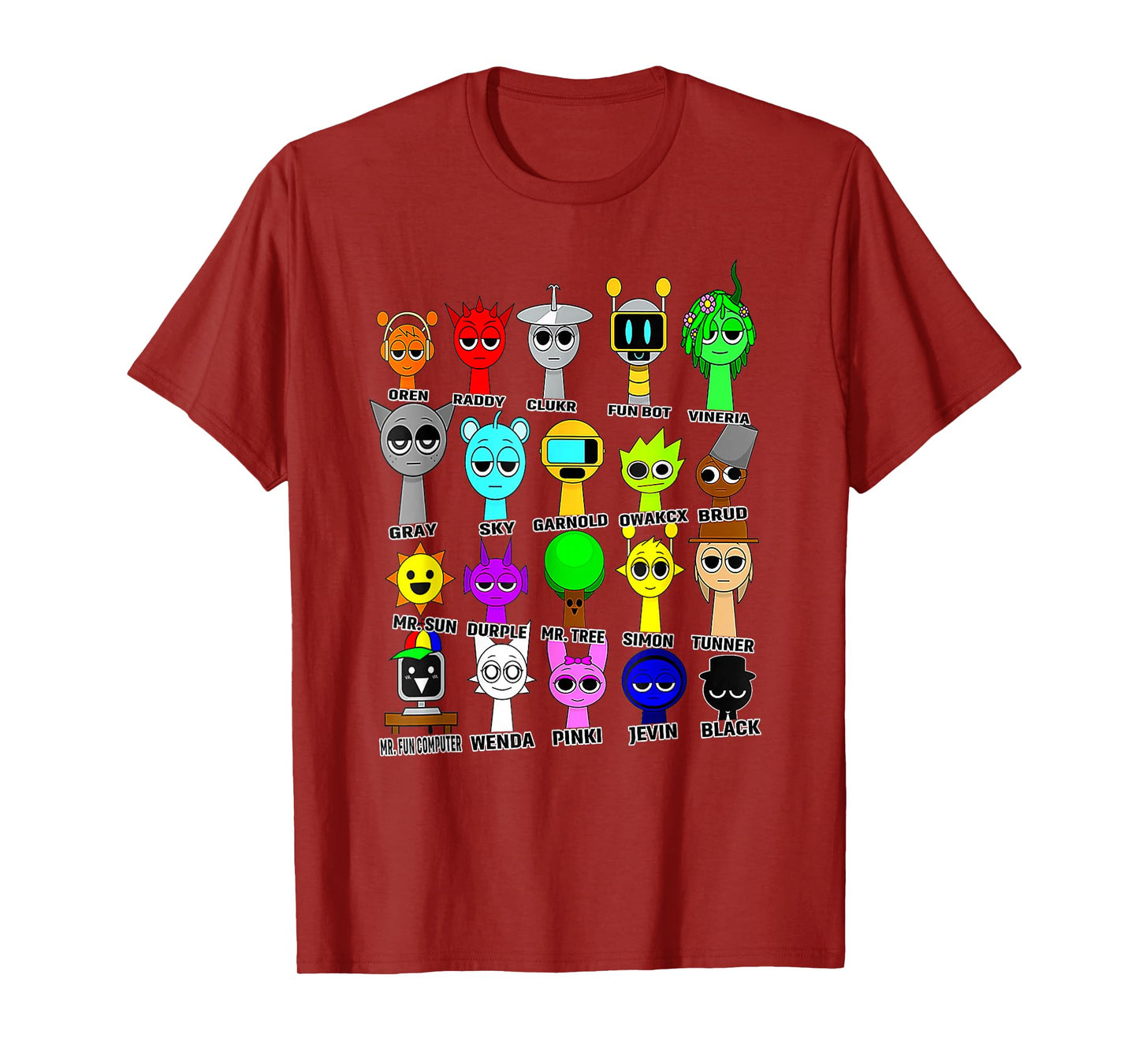 Sprunki Funny Toys For Boys and Girls Birthday Decoration T-Shirt