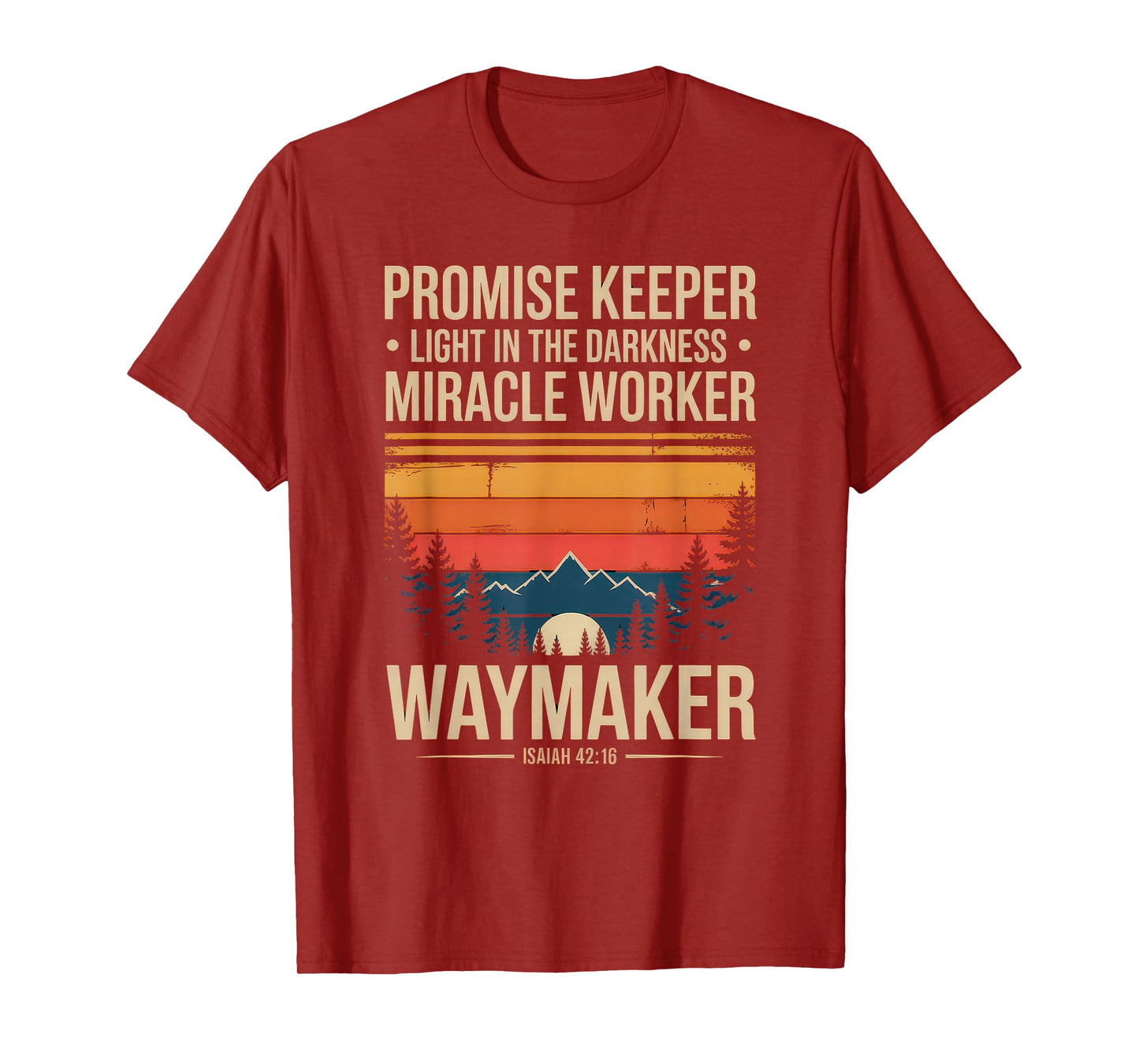 Waymaker Tshirt Promise Keeper Miracle Worker God Christian T-Shirt