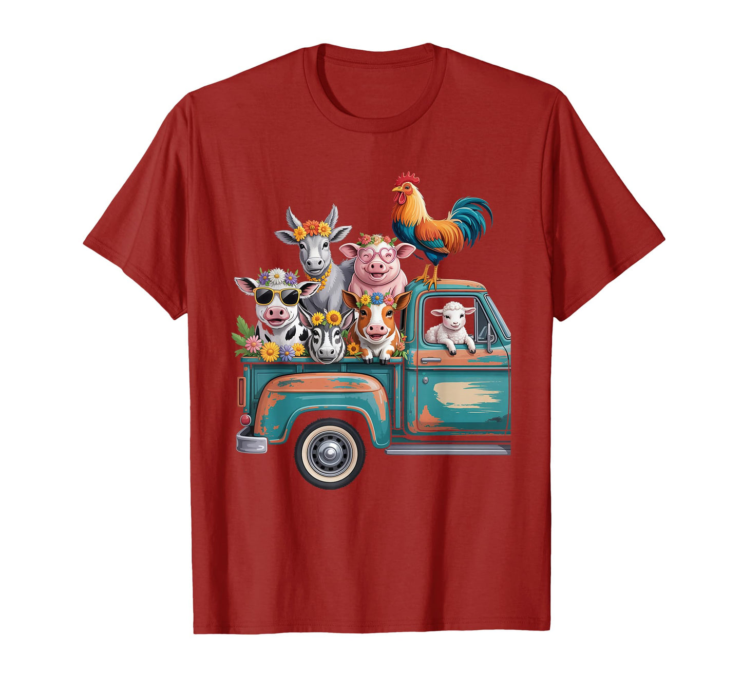 Farm Truck Animal Farmer Wife Cowgirl Life Men Women Kids T-Shirt