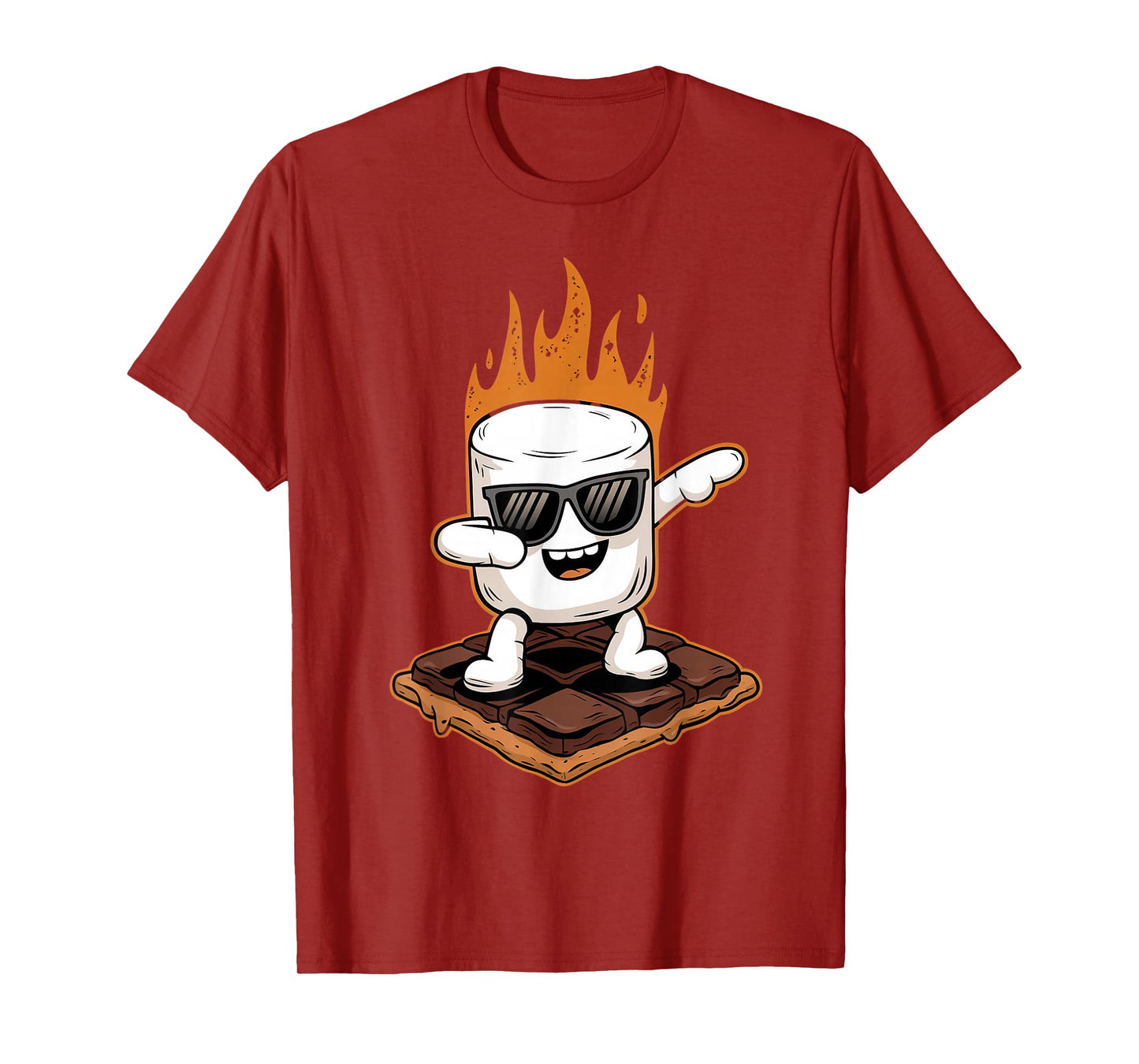 Dabbing Marshmallow Camping Smores Kawaii S'mores T-Shirt