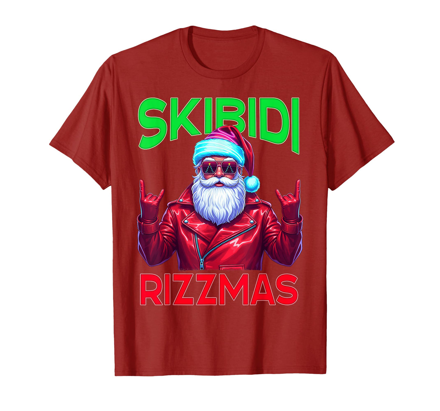 Skibidi Rizzmas Christmas Rizz Santa Claus Charisma Kid Cool T-Shirt