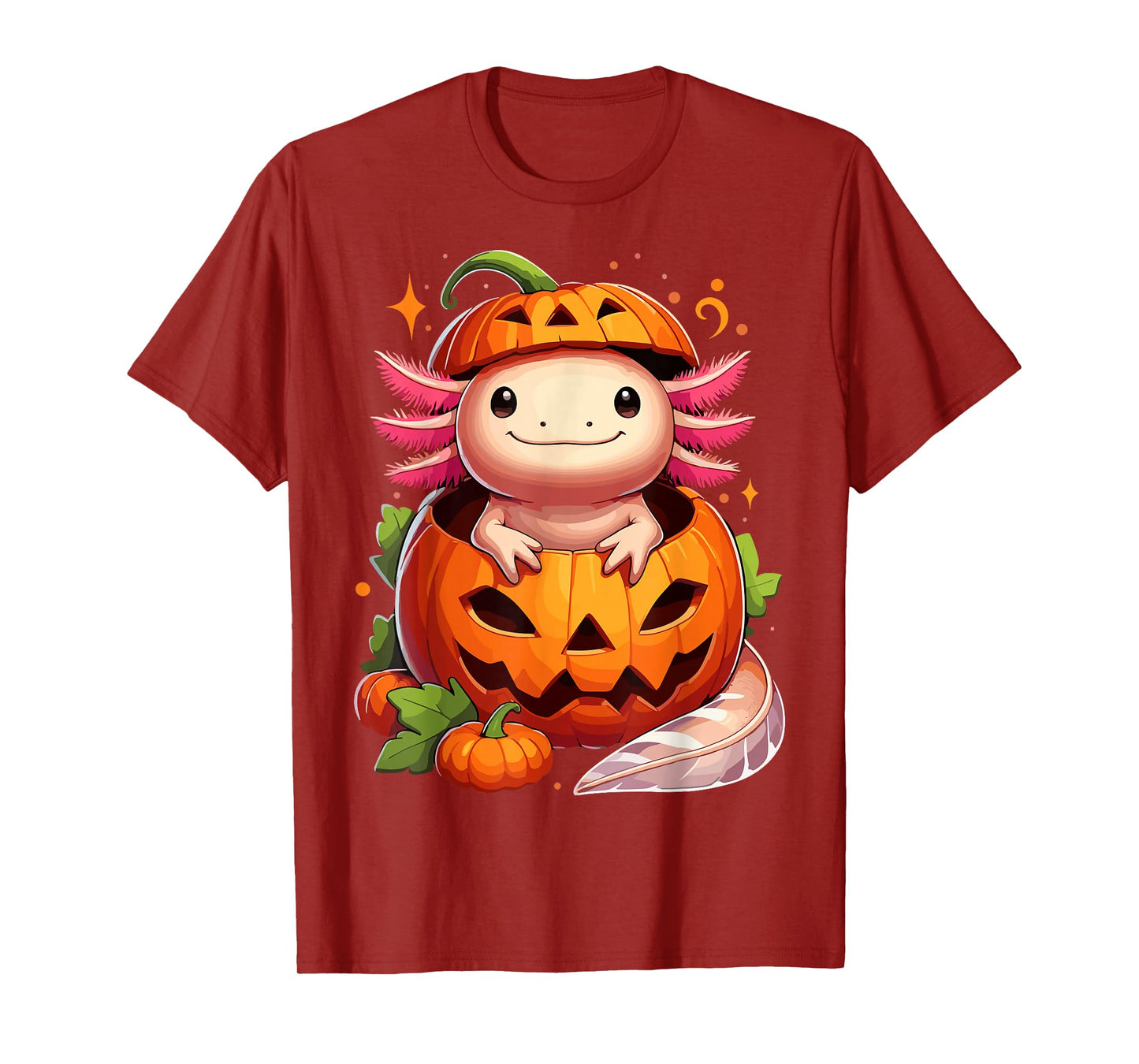 Halloween Axolotl Pumpkin T-Shirt