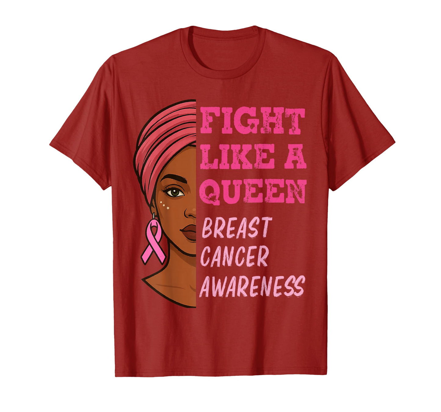 Breast Cancer Awareness Black Women Pink Ribbon Survivor T-Shirt