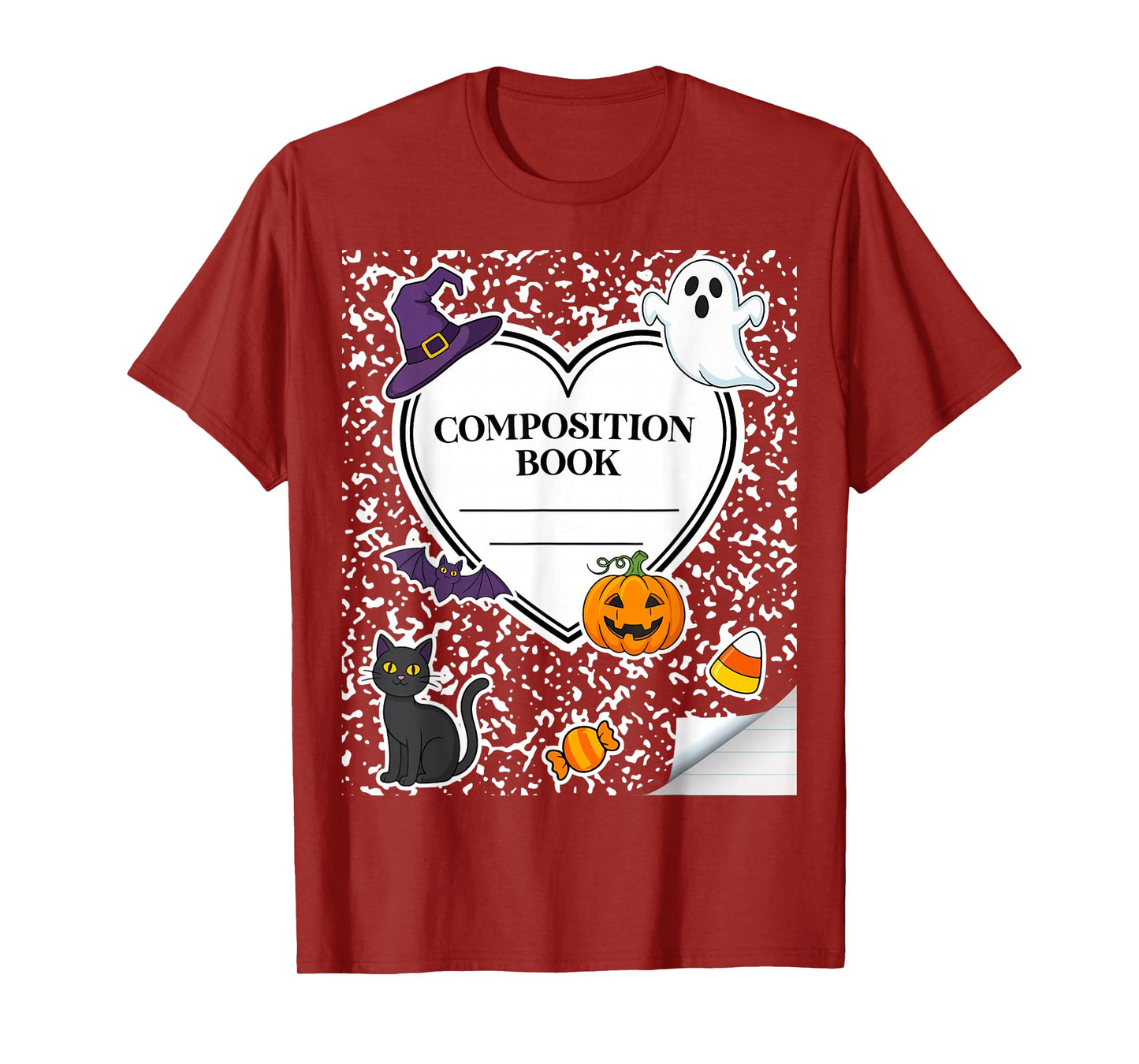 Composition Notebook Costume Matching Group Halloween T-Shirt