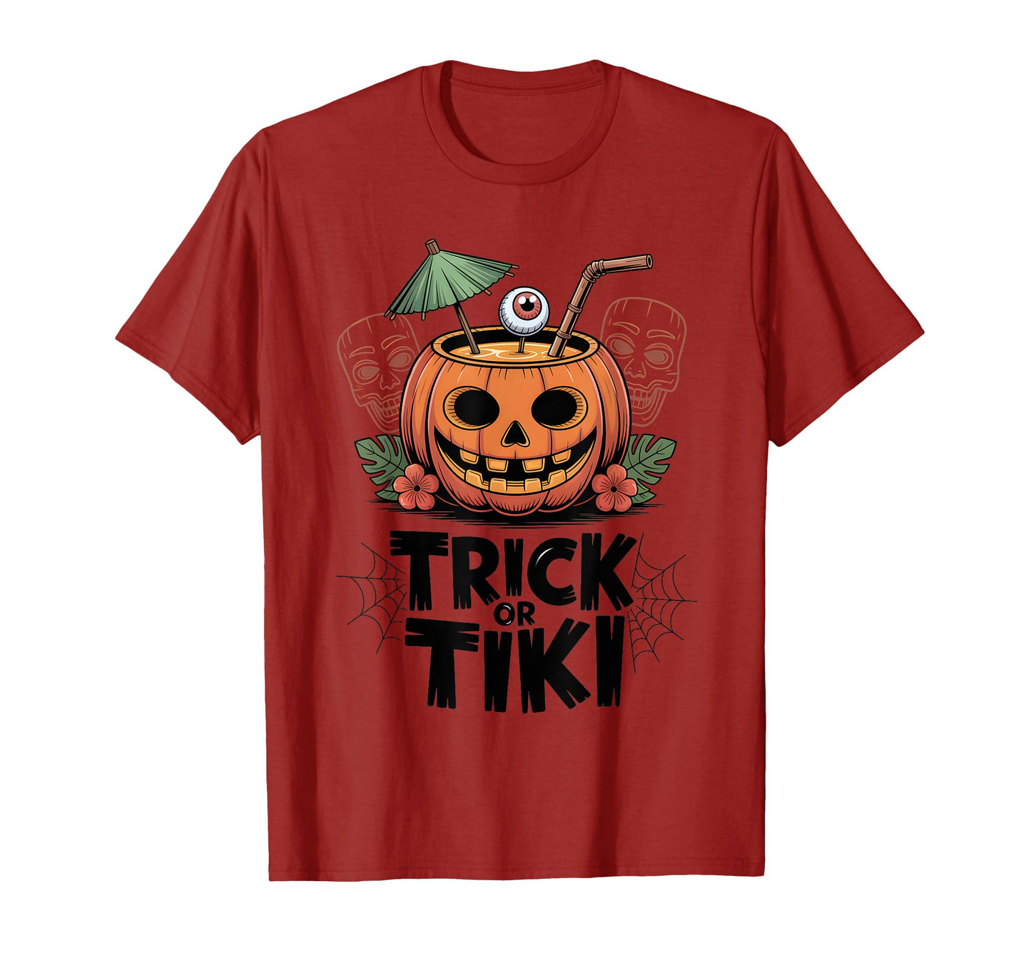 Trick or Tiki Funny Halloween Cocktail Party T-Shirt