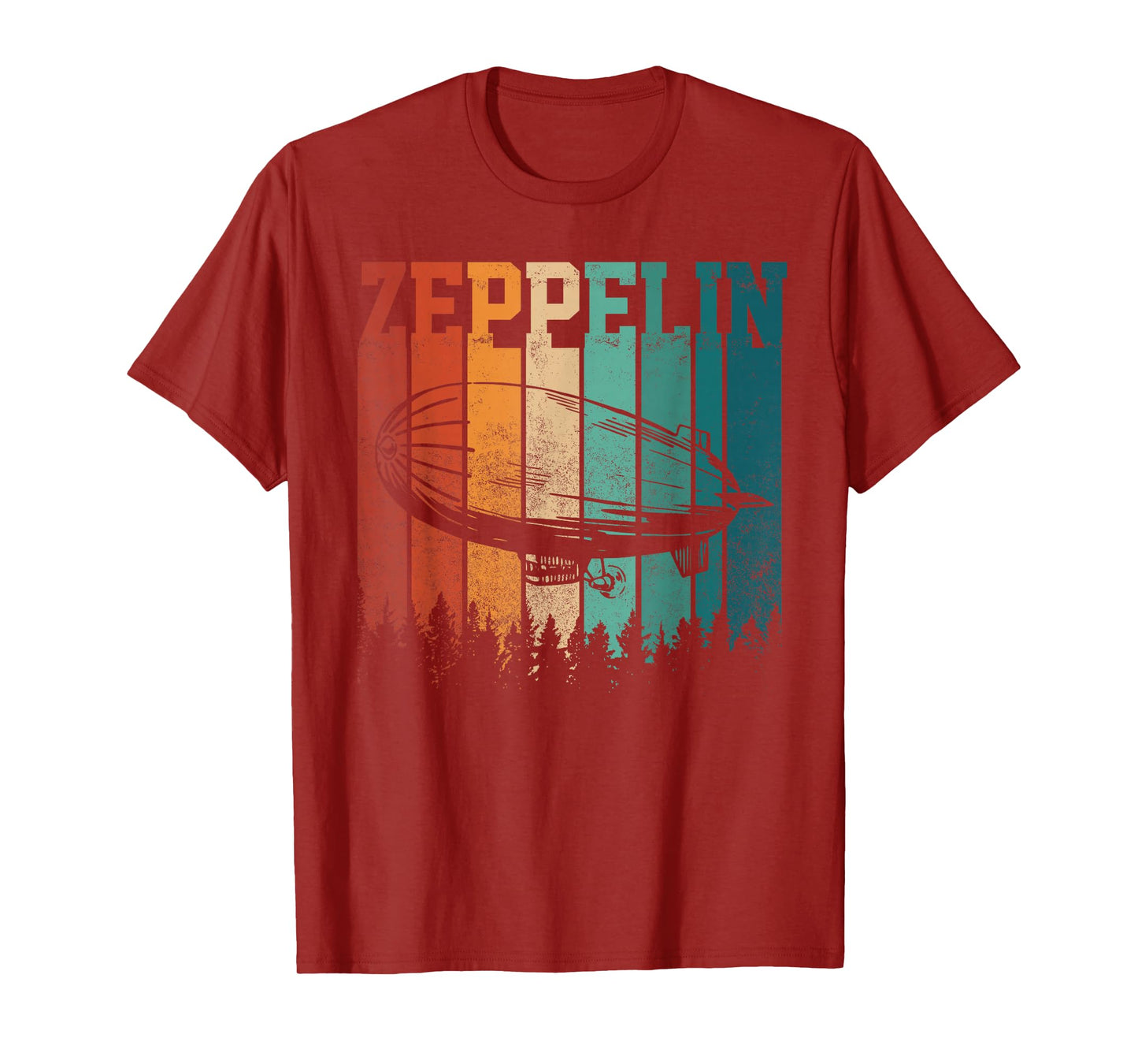 Retro Zeppelin 70s 80s Dirigible Airship Vintage T-Shirt