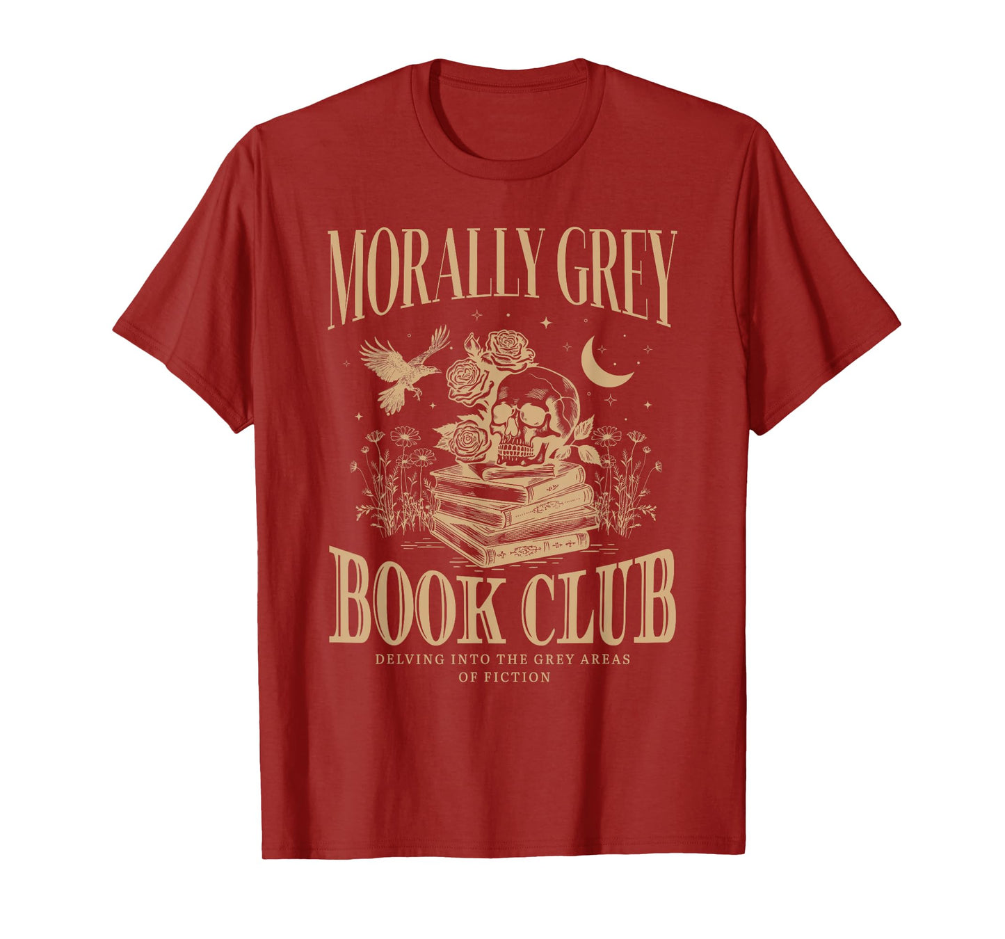 Morally Grey Book Club Skeleton Funny Books Lover Bookworm T-Shirt