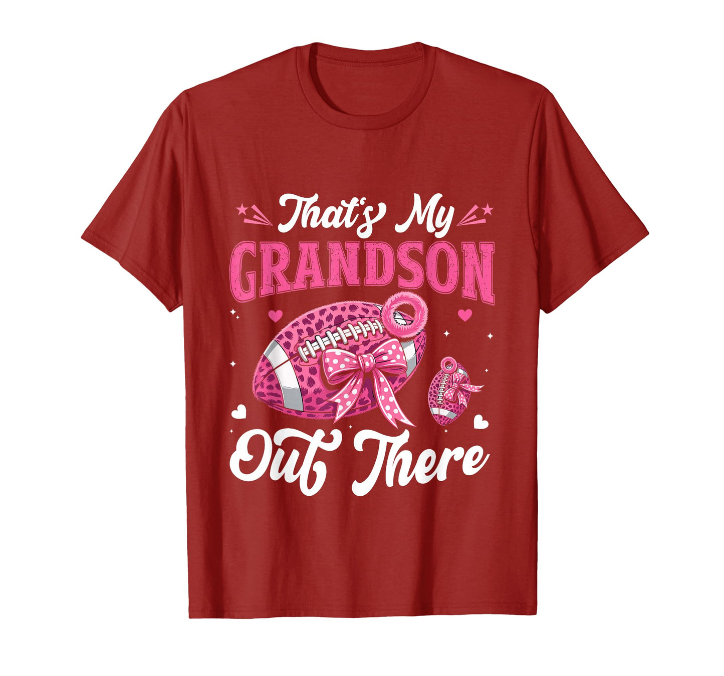 That's My Grandson Out There Football Grandma Grandpa Funny T-Shirt