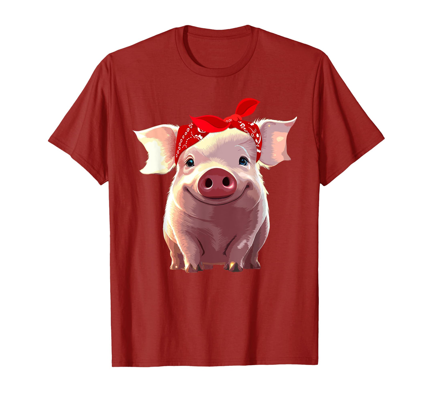 Funny Pig Design For Women Girls Kids Toddlers Piggy Lovers T-Shirt