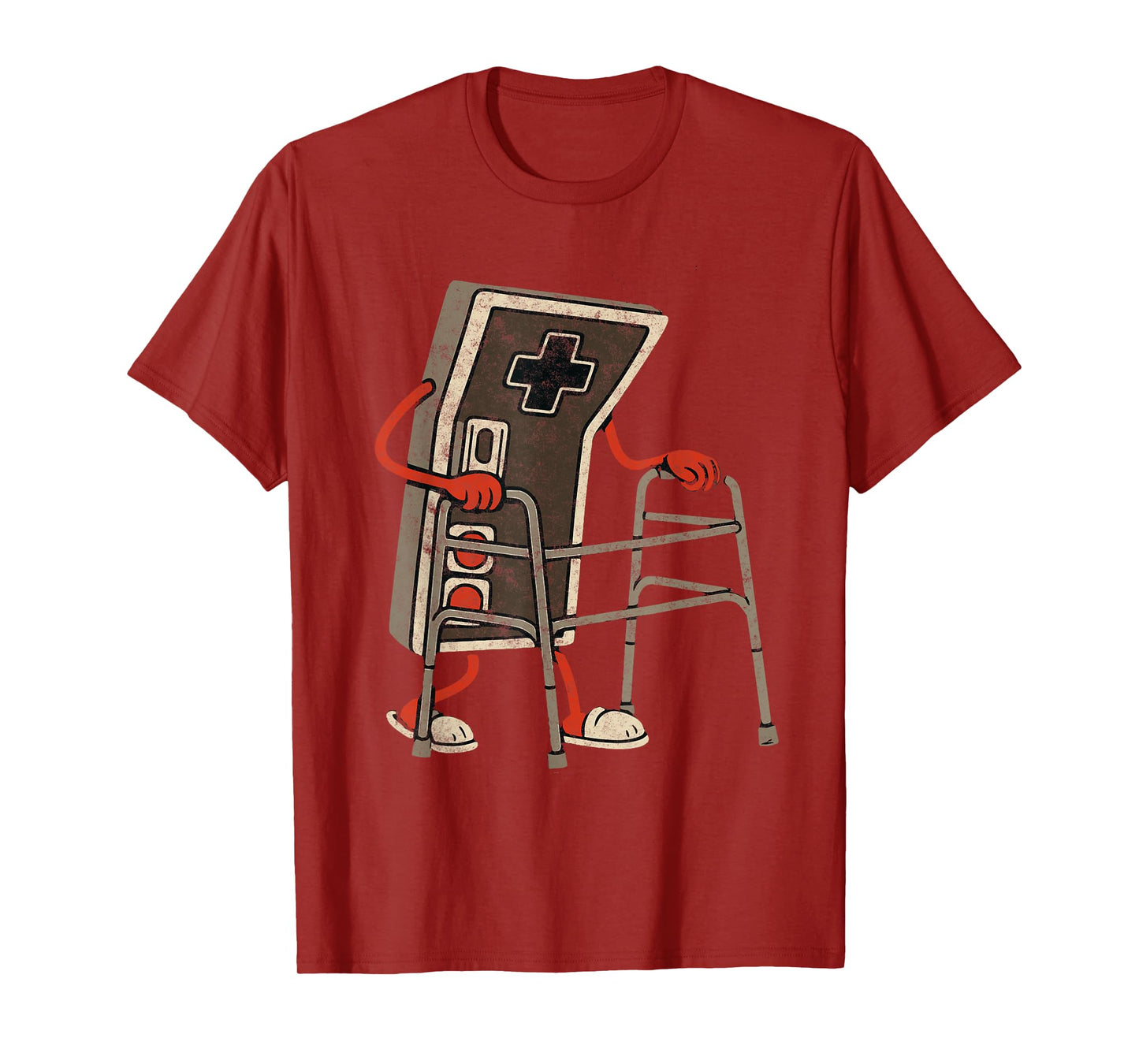Retro Video Game Controller with Walker Funny Gamer Gaming T-Shirt