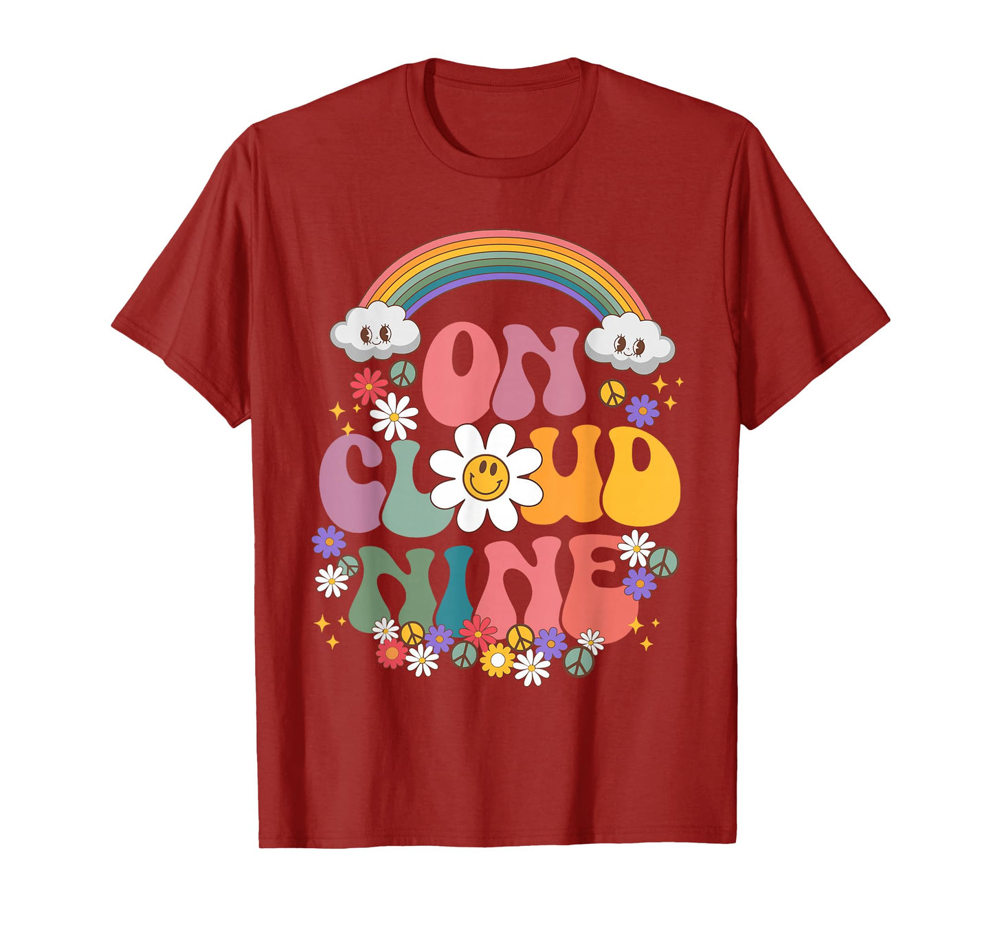 On Cloud NINE BIRTHDAY SHIRT 9th Birthday Girl Funny Retro T-Shirt