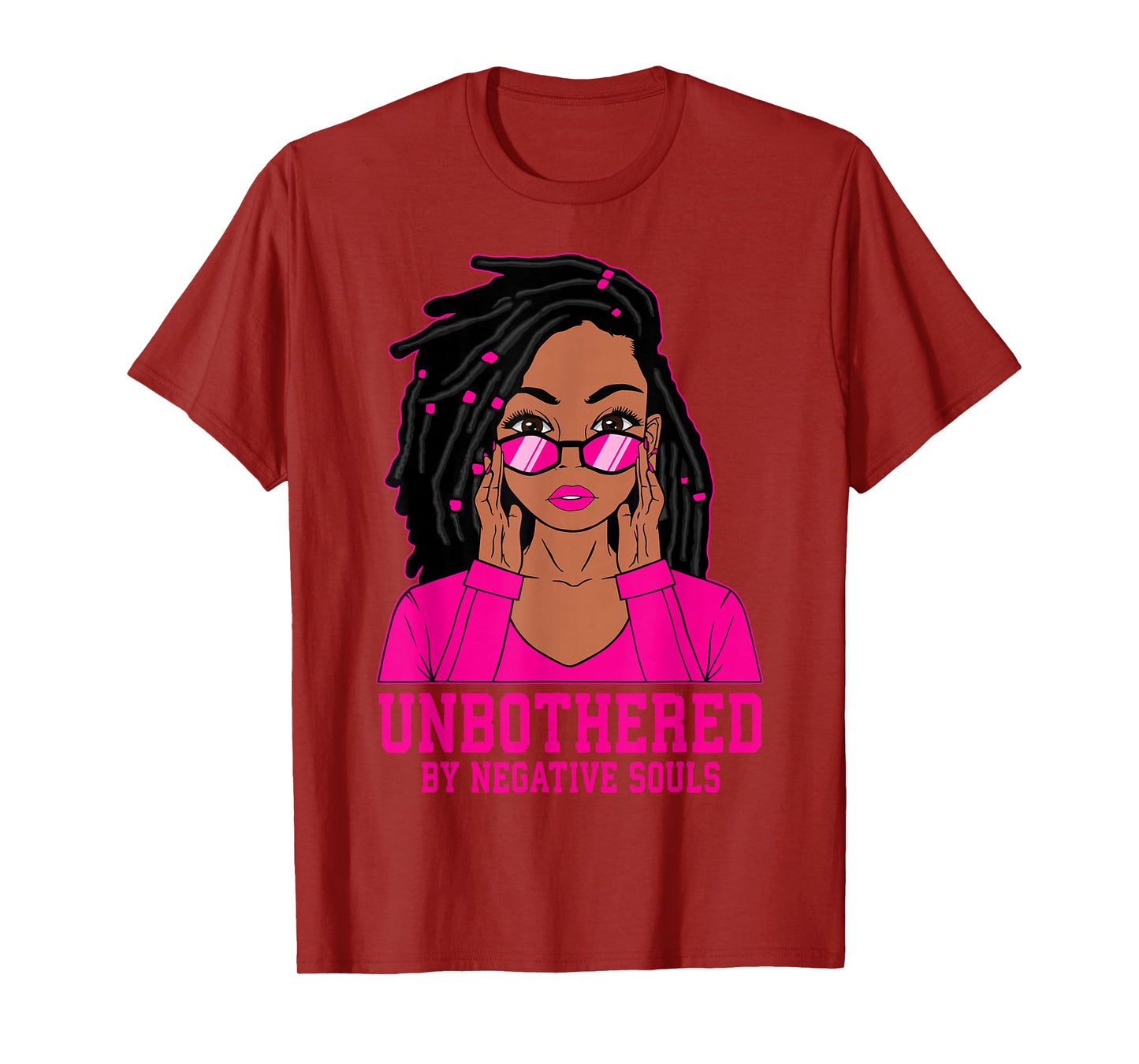 Loc'd Hair Sassy Black Woman Melanin Girl Unbothered T-Shirt