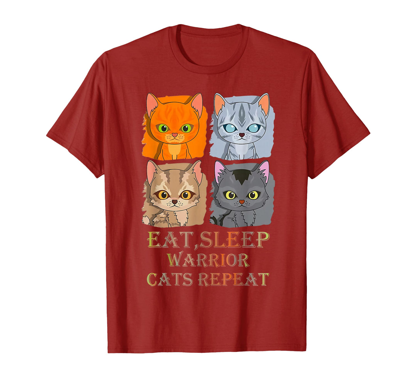 Eat Sleep Warrior Cats Repeat T-Shirt