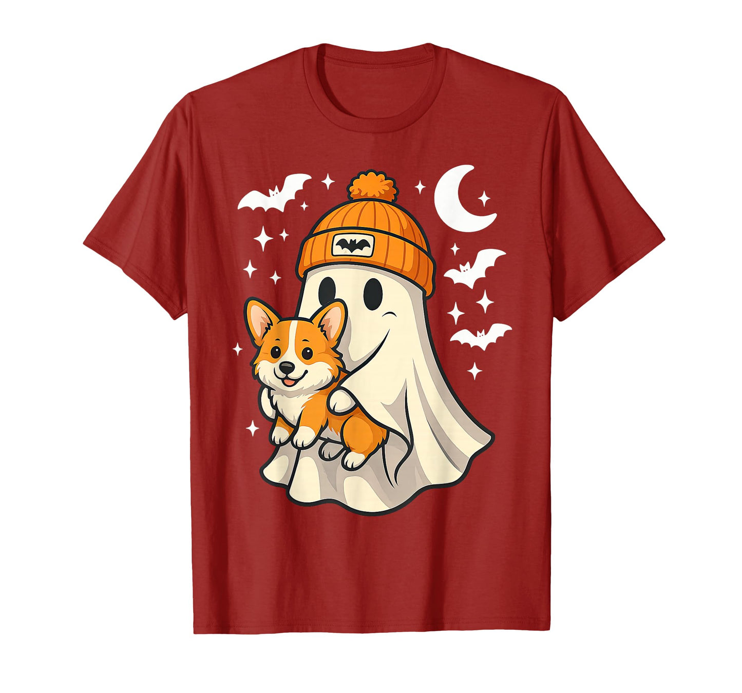 Ghost Pembroke Welsh Corgi Dog Lover Halloween Men Women T-Shirt