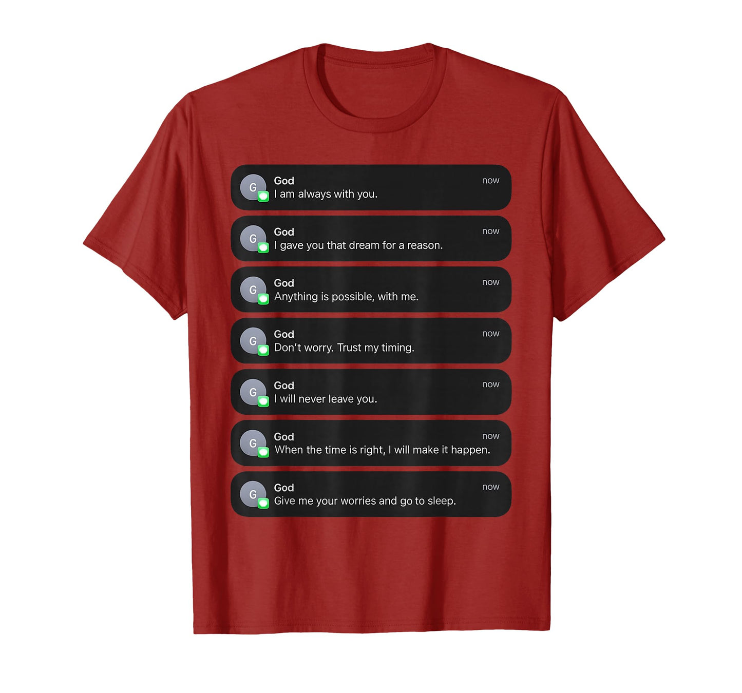God Messages I’m Always with You Jesus Christian Womens Mens T-Shirt
