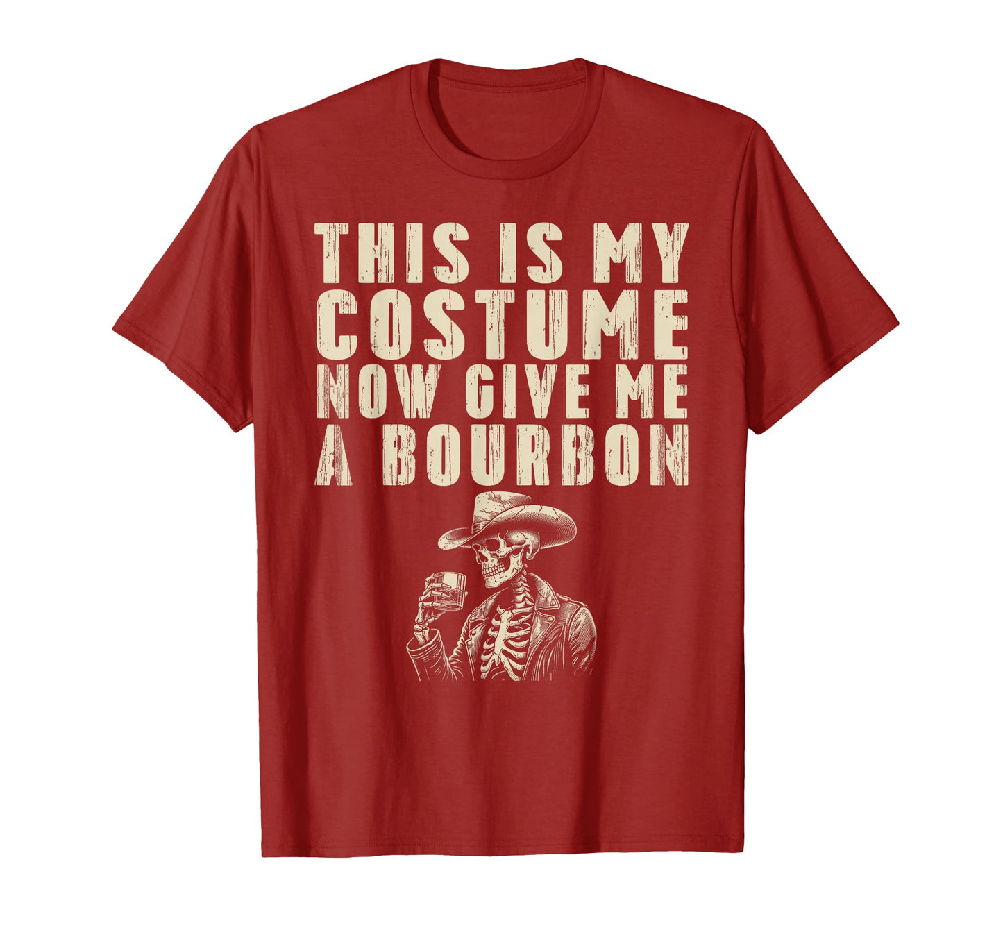 This is My Costume Give Me A Bourbon Shirt Men Dad Halloween T-Shirt