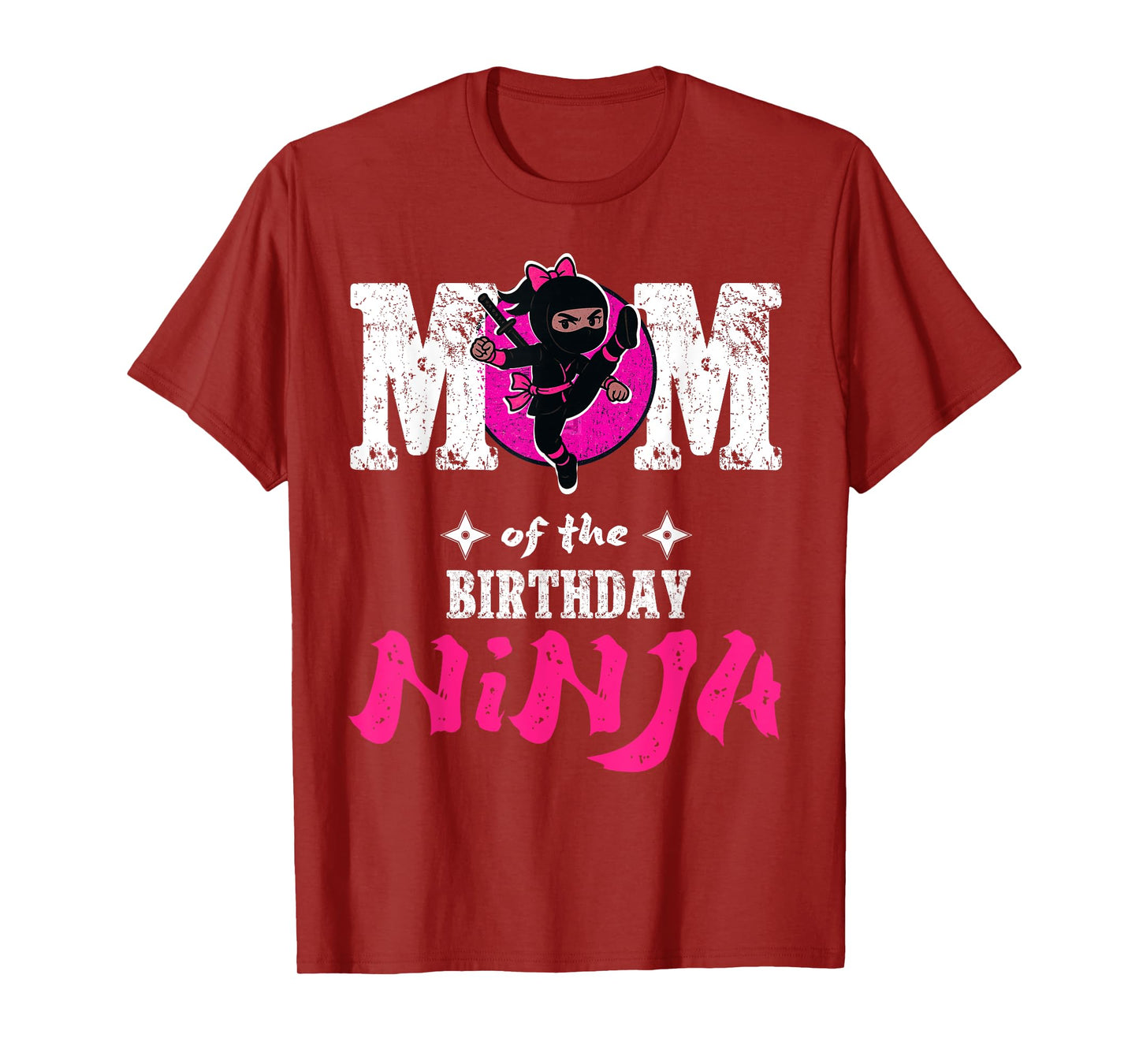 Mom of The Birthday Ninja Funny Girl Ninja Birthday T-Shirt