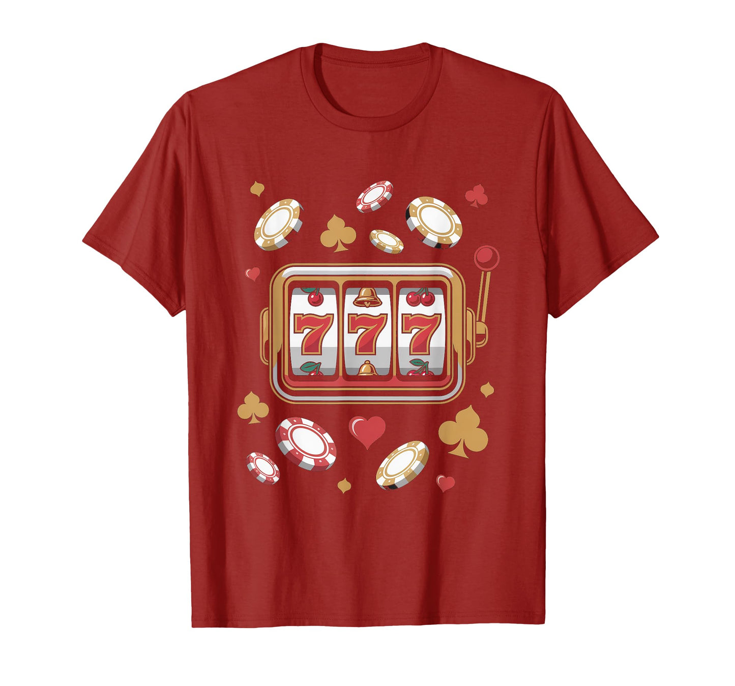 777 Jackpot Slots Gambling Fun Theme T-Shirt