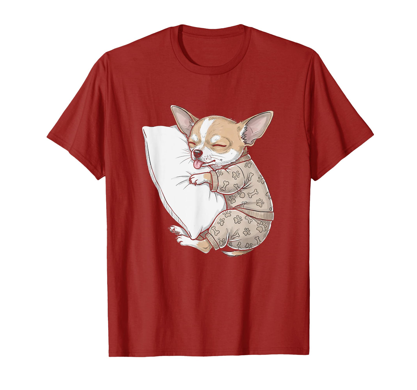 Funny Sleepy Chihuahua Pajama Men Women Kids T-Shirt