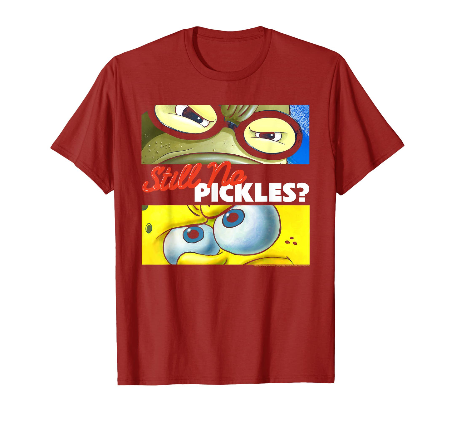 SpongeBob SquarePants Still No Pickles? Bubble Bass Cartoon T-Shirt