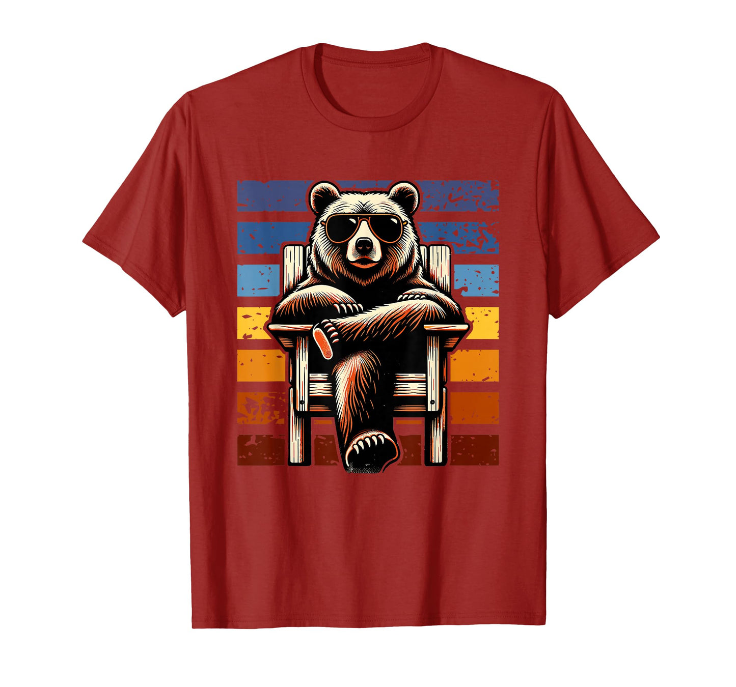 Cool Retro Bear in Sunglasses 70s 80s 90s Novelty Funny Bear T-Shirt