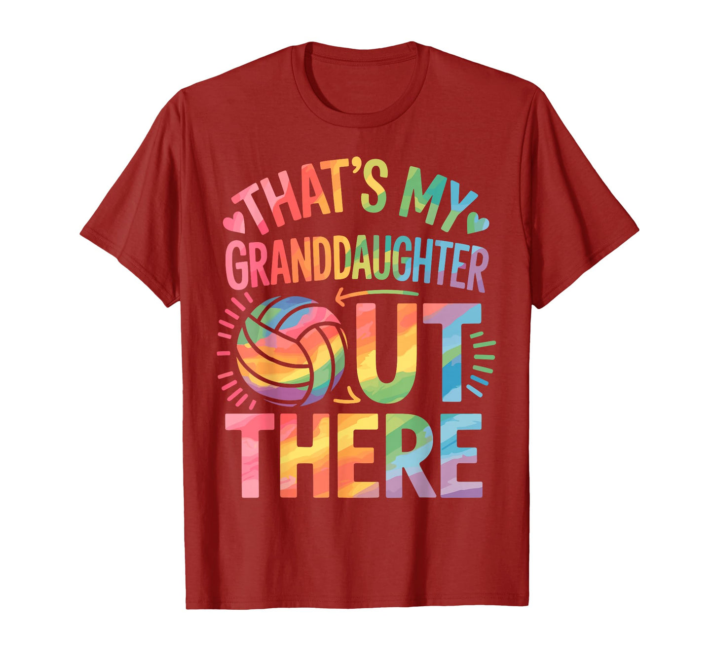 That's My Granddaughter Out There Volleyball Grandma Tie Dye T-Shirt