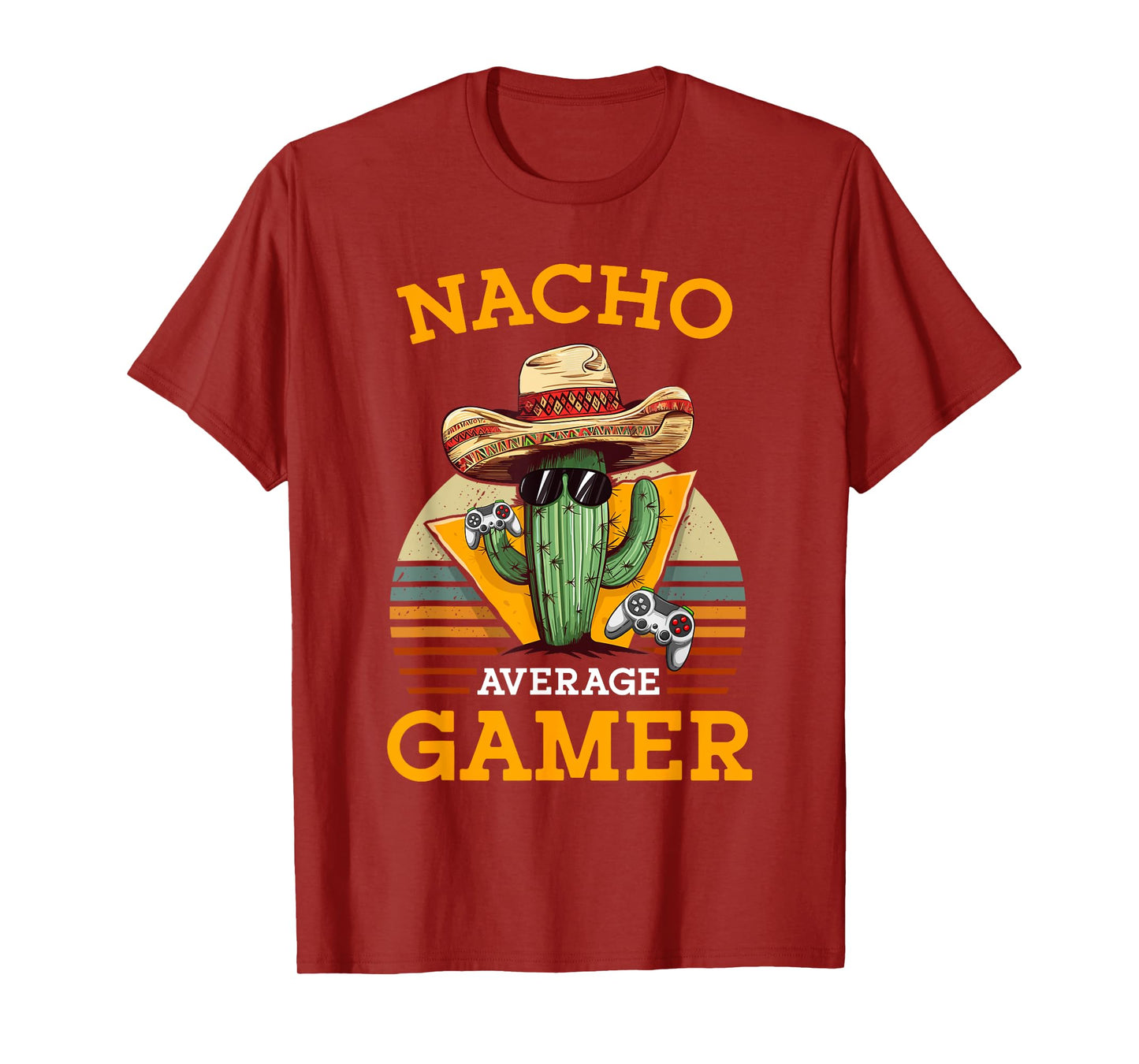 Nacho Average Gamer Video Game Player Funny Vintage Gaming T-Shirt