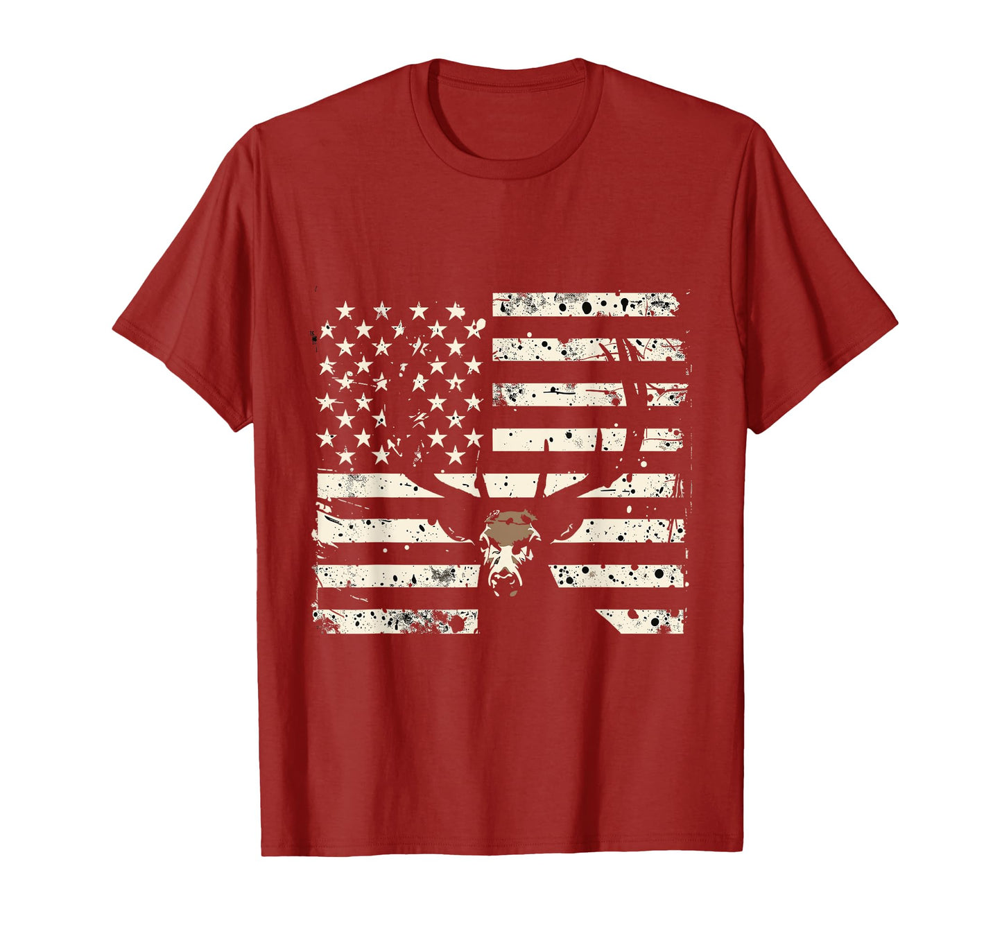 American Flag Camouflage Outdoor Antlers Deer Women Kids Men T-Shirt