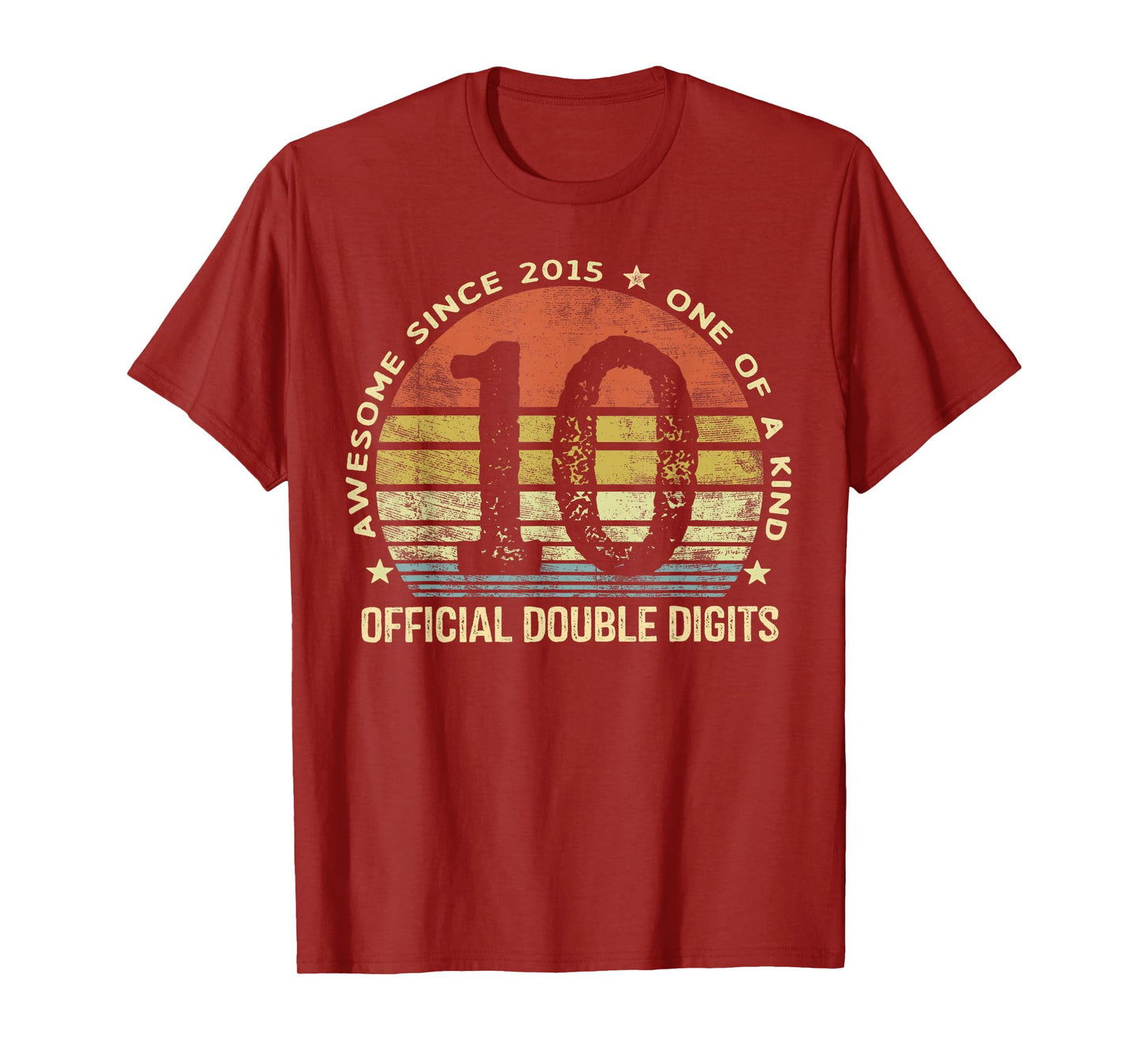 Awesome Since 2015 Official Double Digits 10 Year Old BDay T-Shirt
