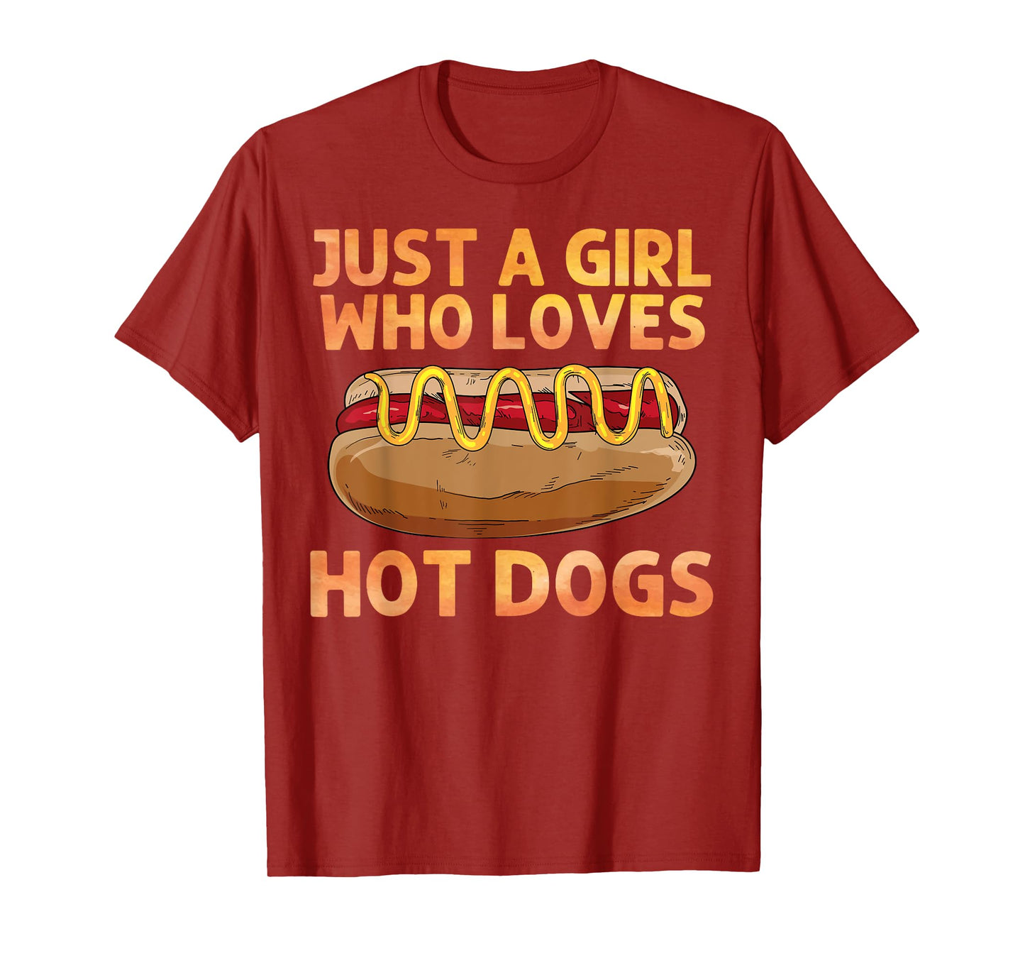 Funny Hot Dog Art For Girls Women Hotdog Stand Lover Hot Dog T-Shirt