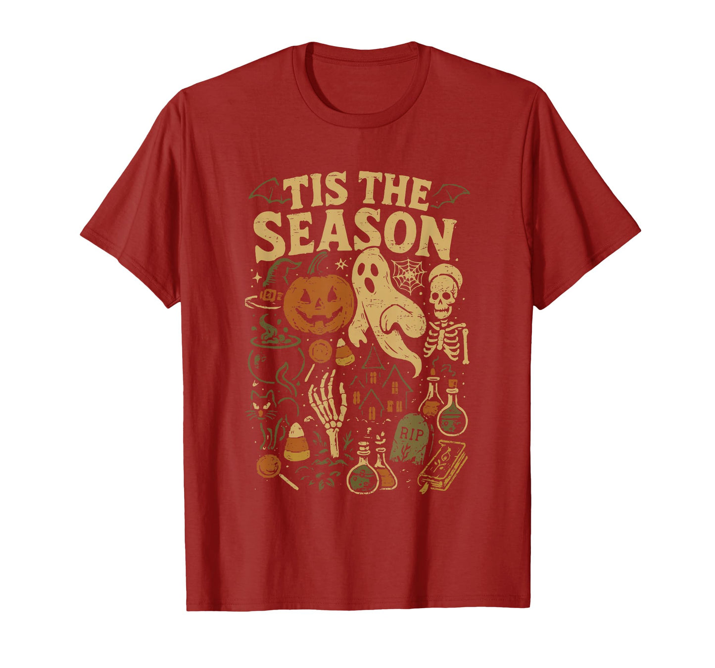 Halloween Vibes Spooky Season Pumpkin Witch Tis The Season T-Shirt