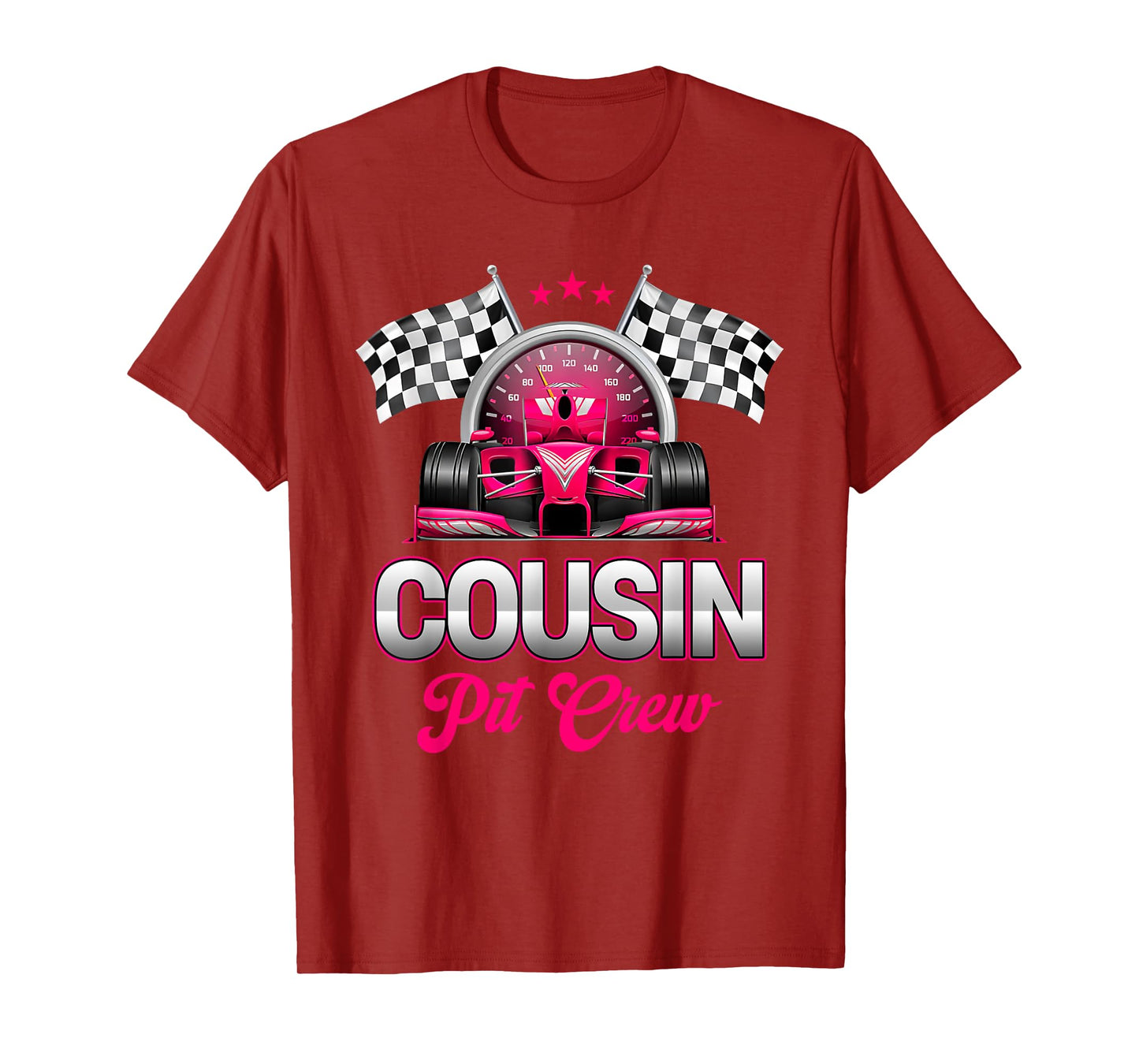 Cousin Pit Crew Race Car Birthday Girl Party Racing Family T-Shirt