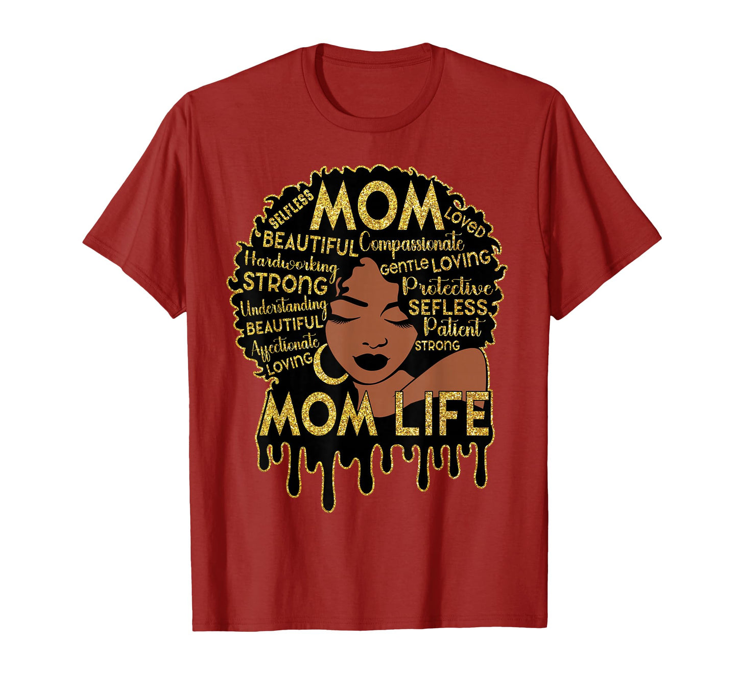 Black Women African American Black Mom Life Mother's Day T-Shirt