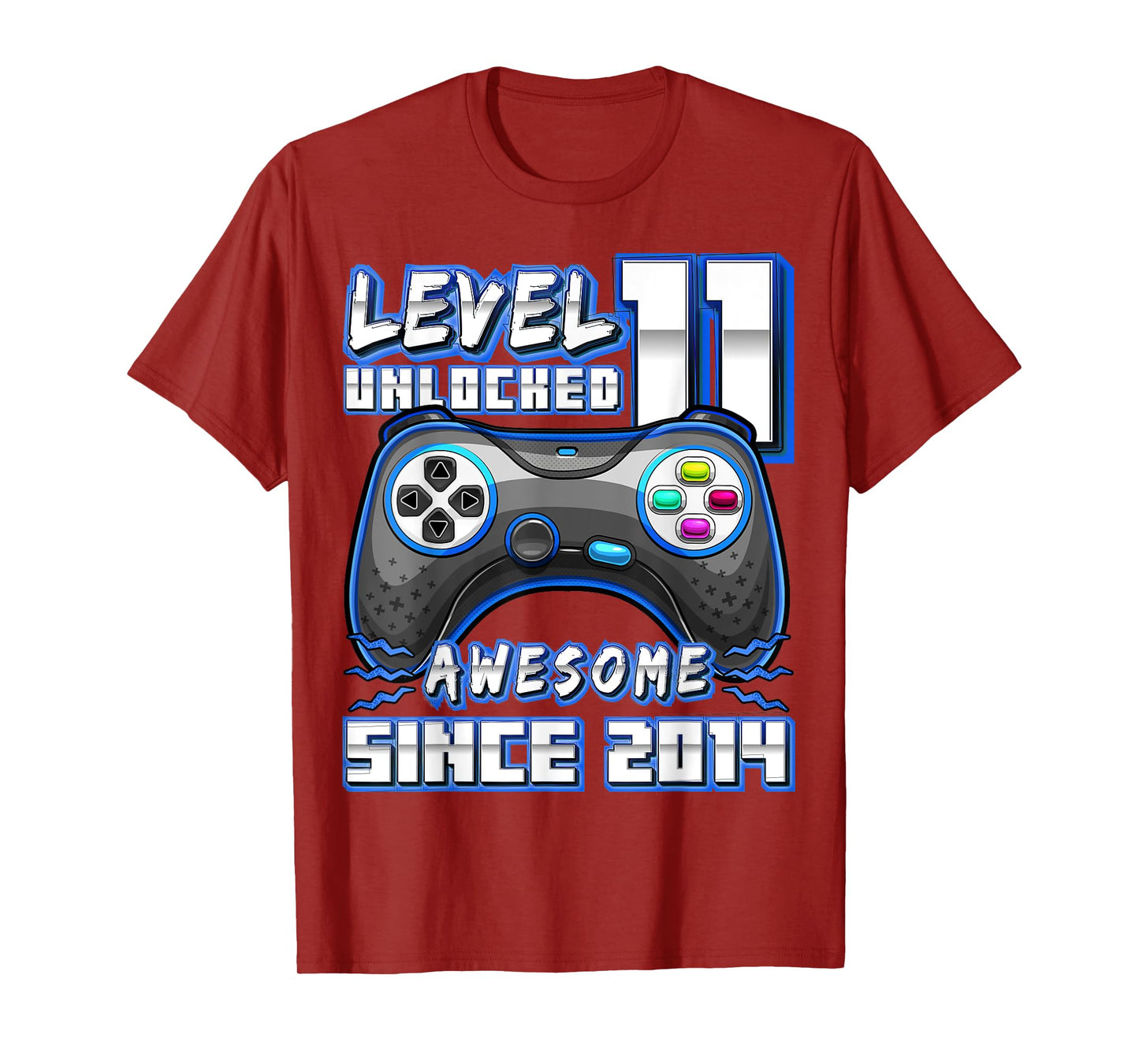 11th Birthday Boy Level 11 Gamer 11 Year Video Game Party T-Shirt