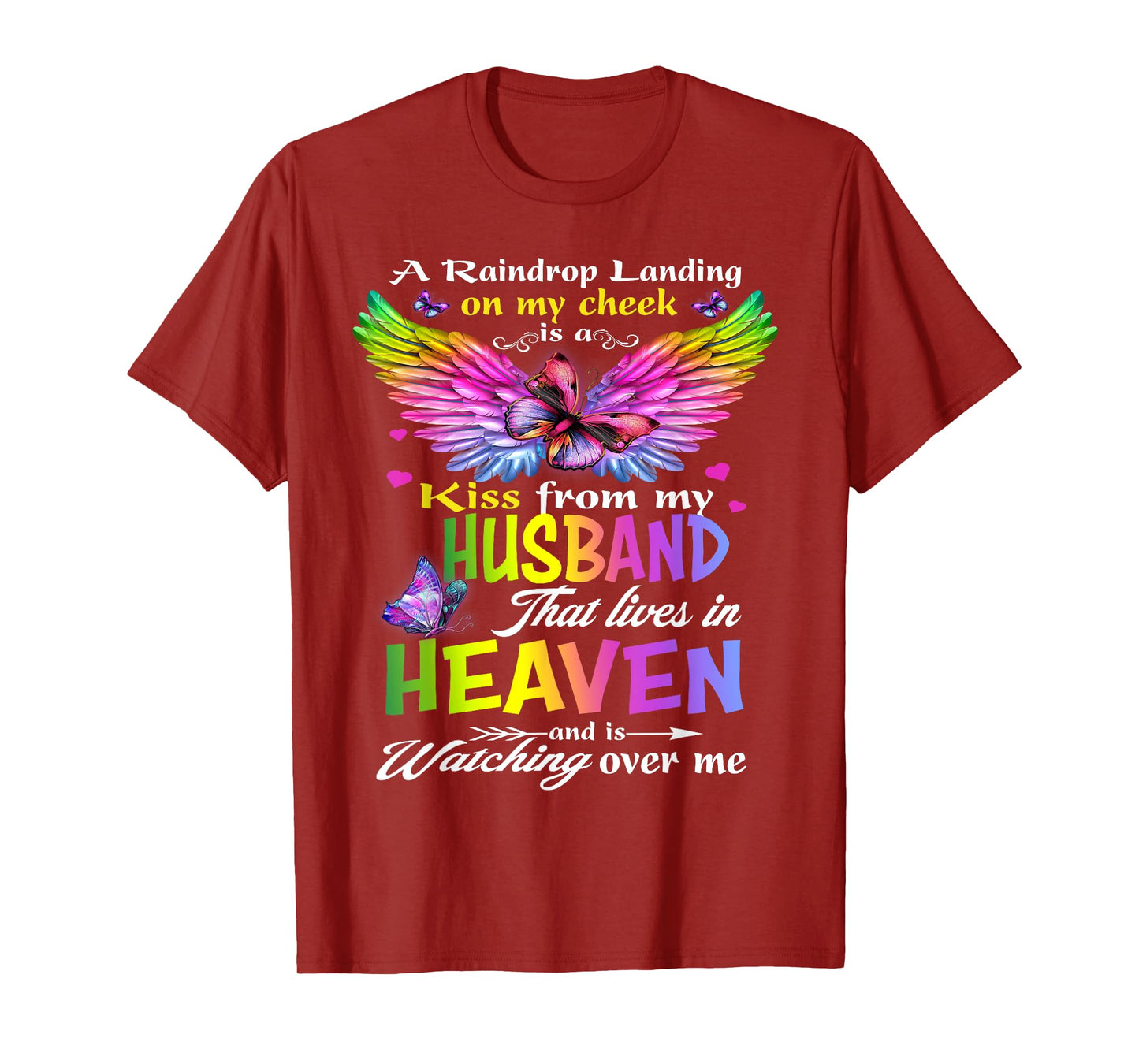 Half Of My Heart Is In Heaven With My Husband My Angel T-Shirt