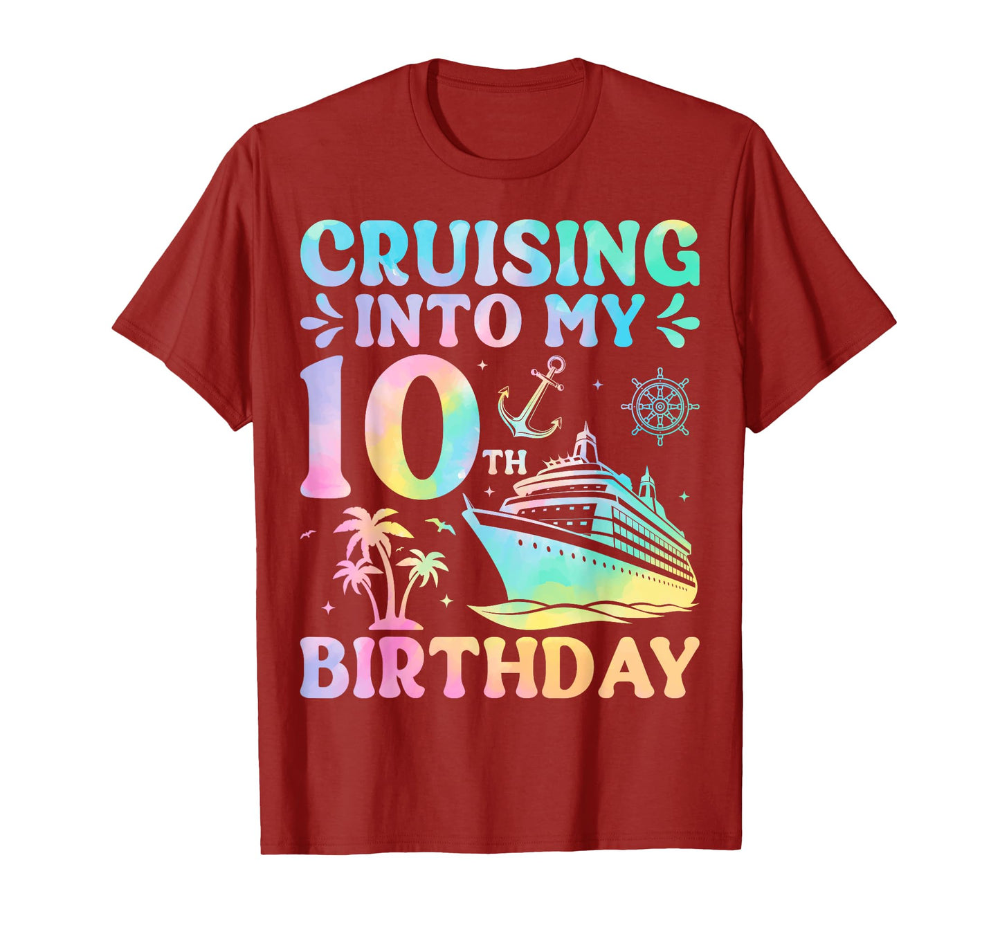 Birthday Cruise Vacation Trip Cruising Into My 10th Birthday T-Shirt