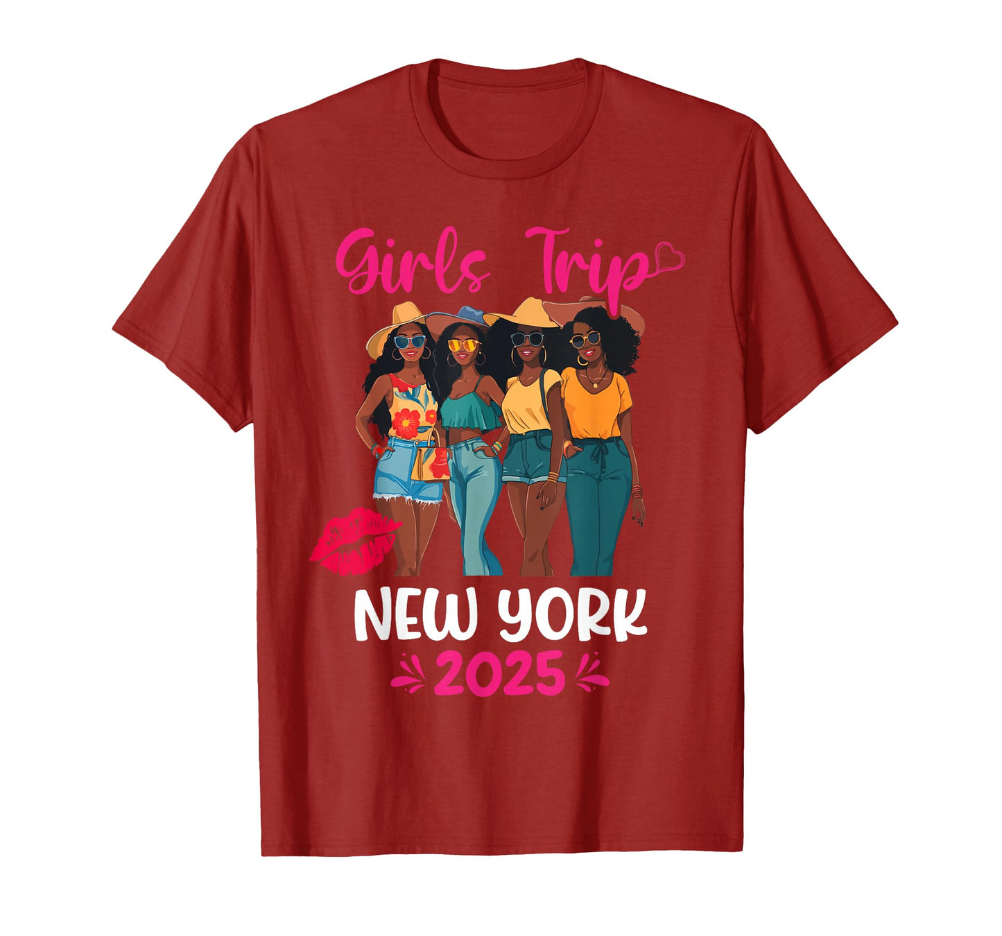 Black Girls Trip New York 2025 Vacation Matching T-Shirt