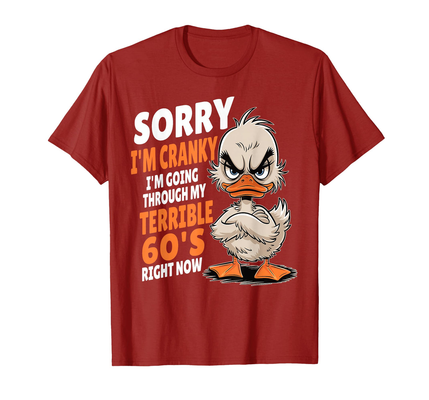 Duck Sorry I'm Cranky I'm Going Through My Terrible 60's T-Shirt