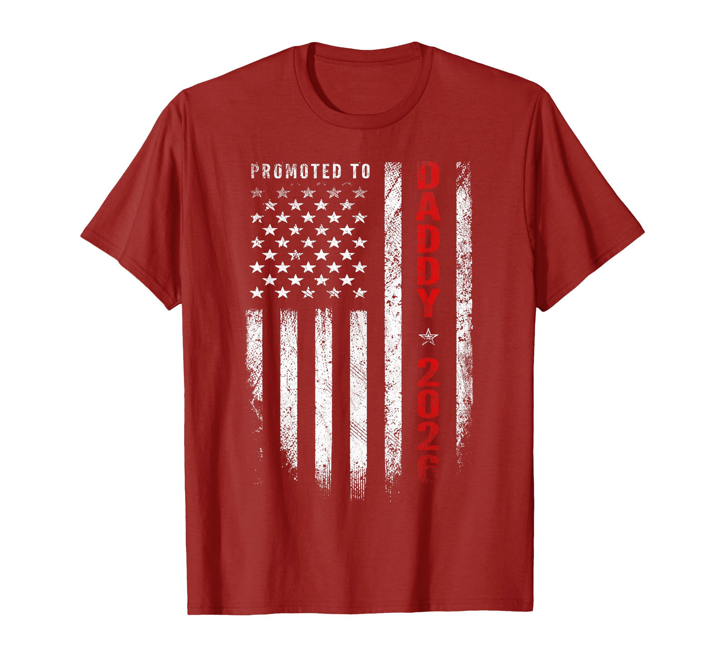 Patriotic Mens Promoted To Daddy Est 2026 First Time Dad T-Shirt
