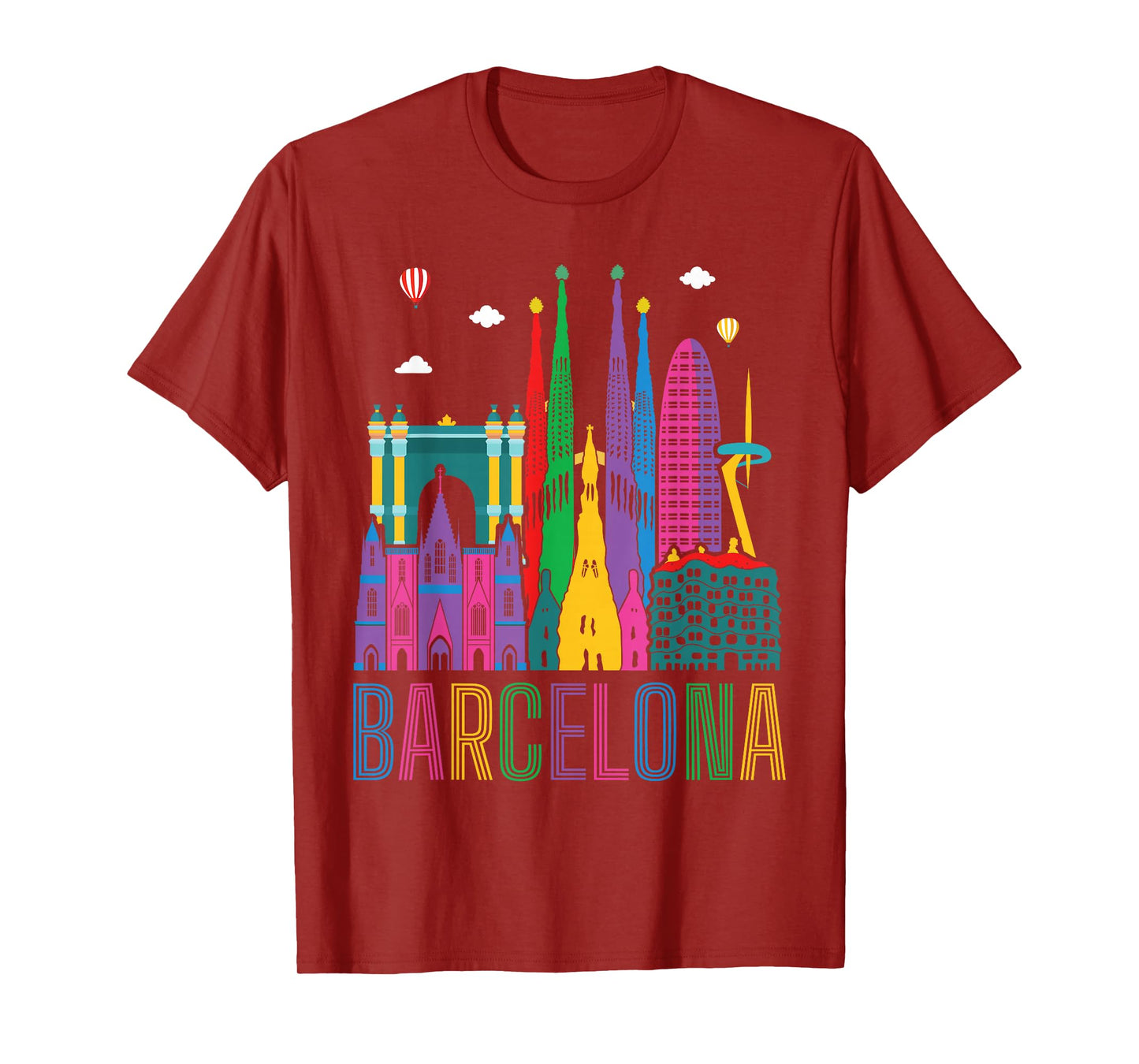 Barcelona City Landscape Attractions Architecture Spain T-Shirt
