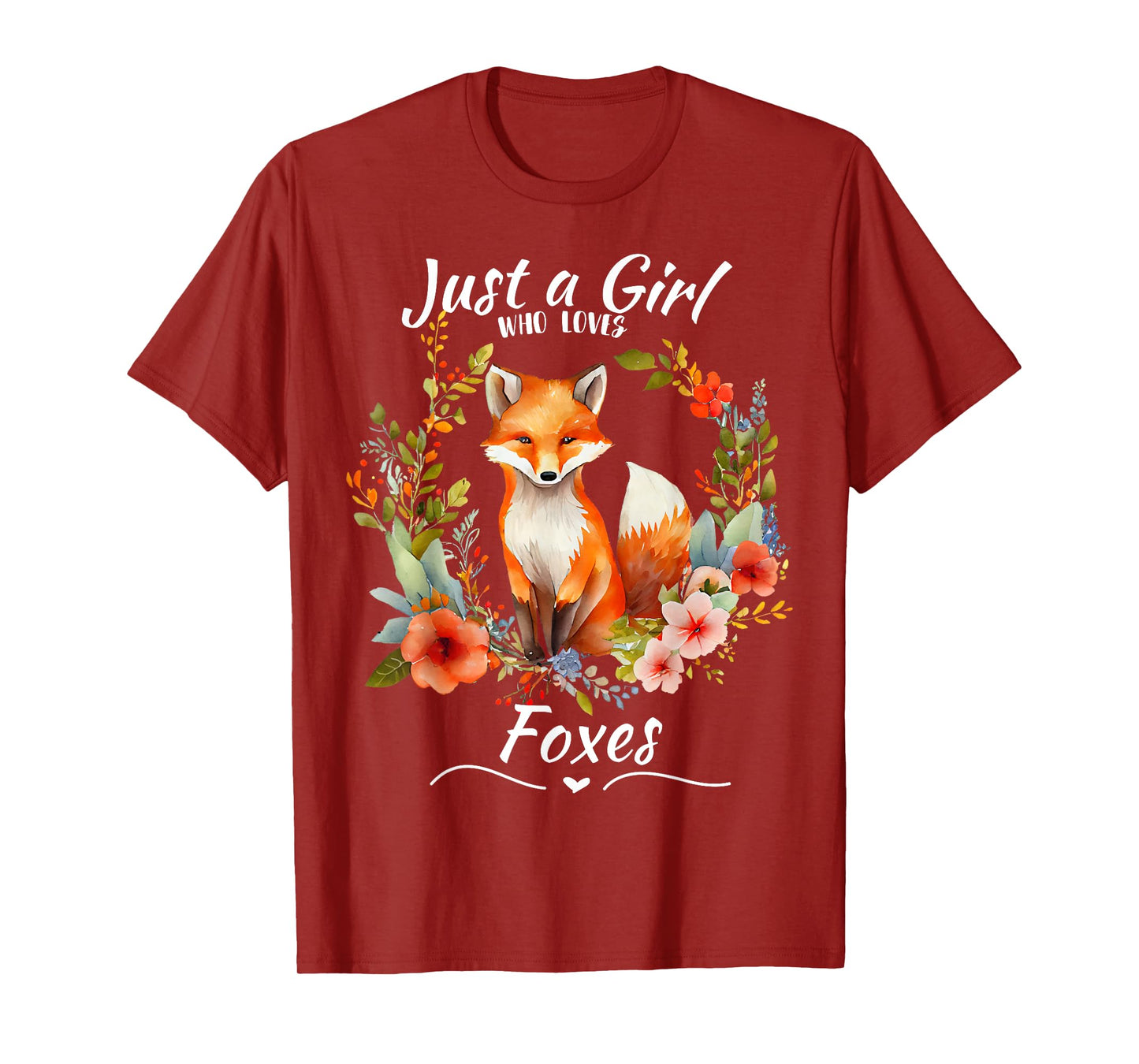 Just a Girl Who Loves Foxes for Girls Who Love Animals T-Shirt
