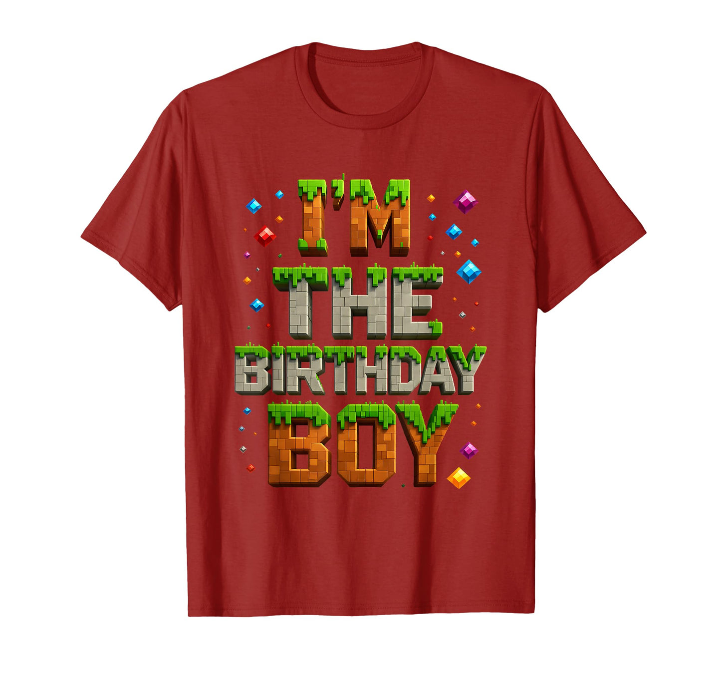 Video Gamer Pixel Number I'm The Birthday Boy Bday Party T-Shirt