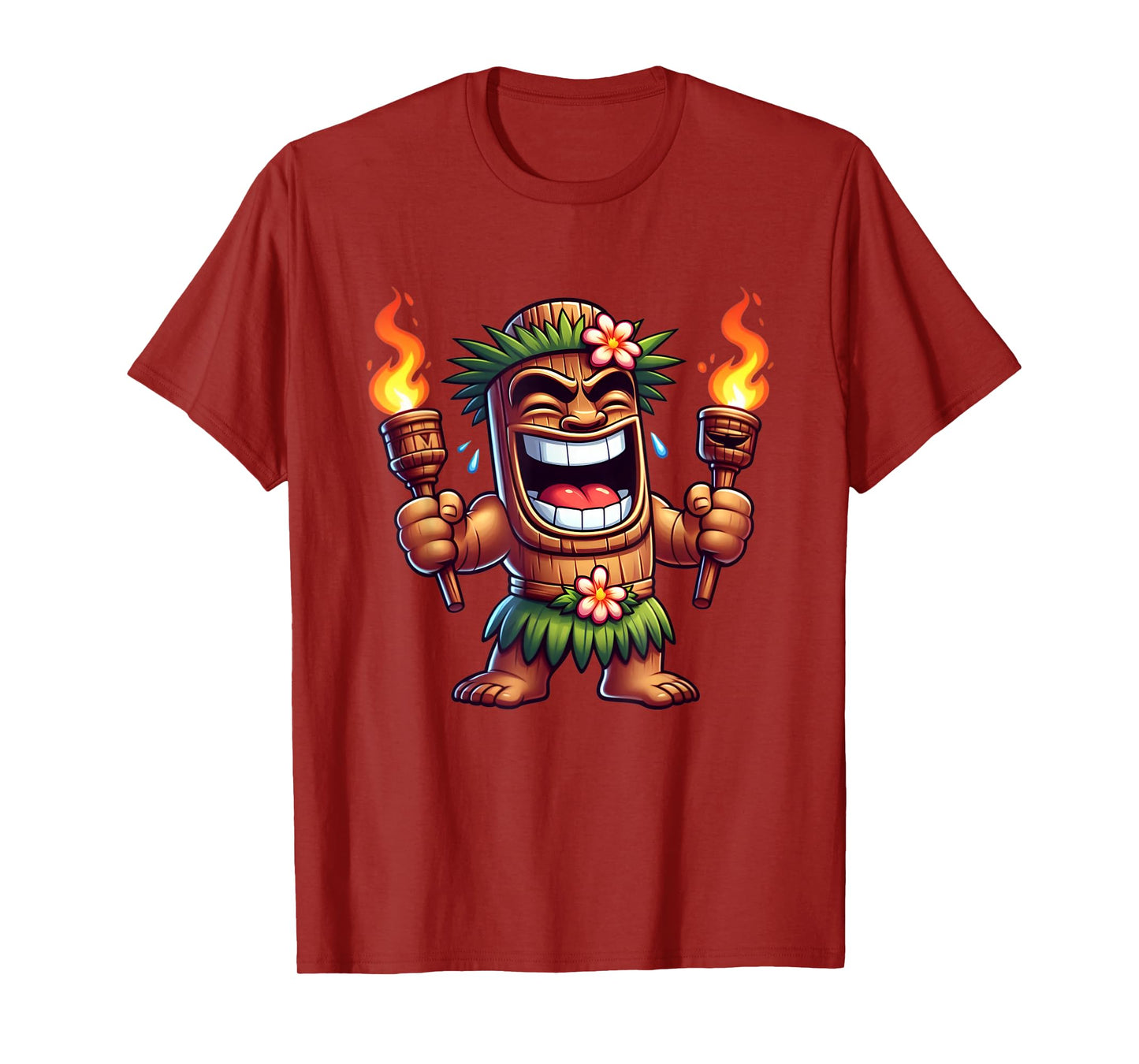 Mens Tiki Shirt Man Hawaiian Summer Tropical Luau Party Kids T-Shirt