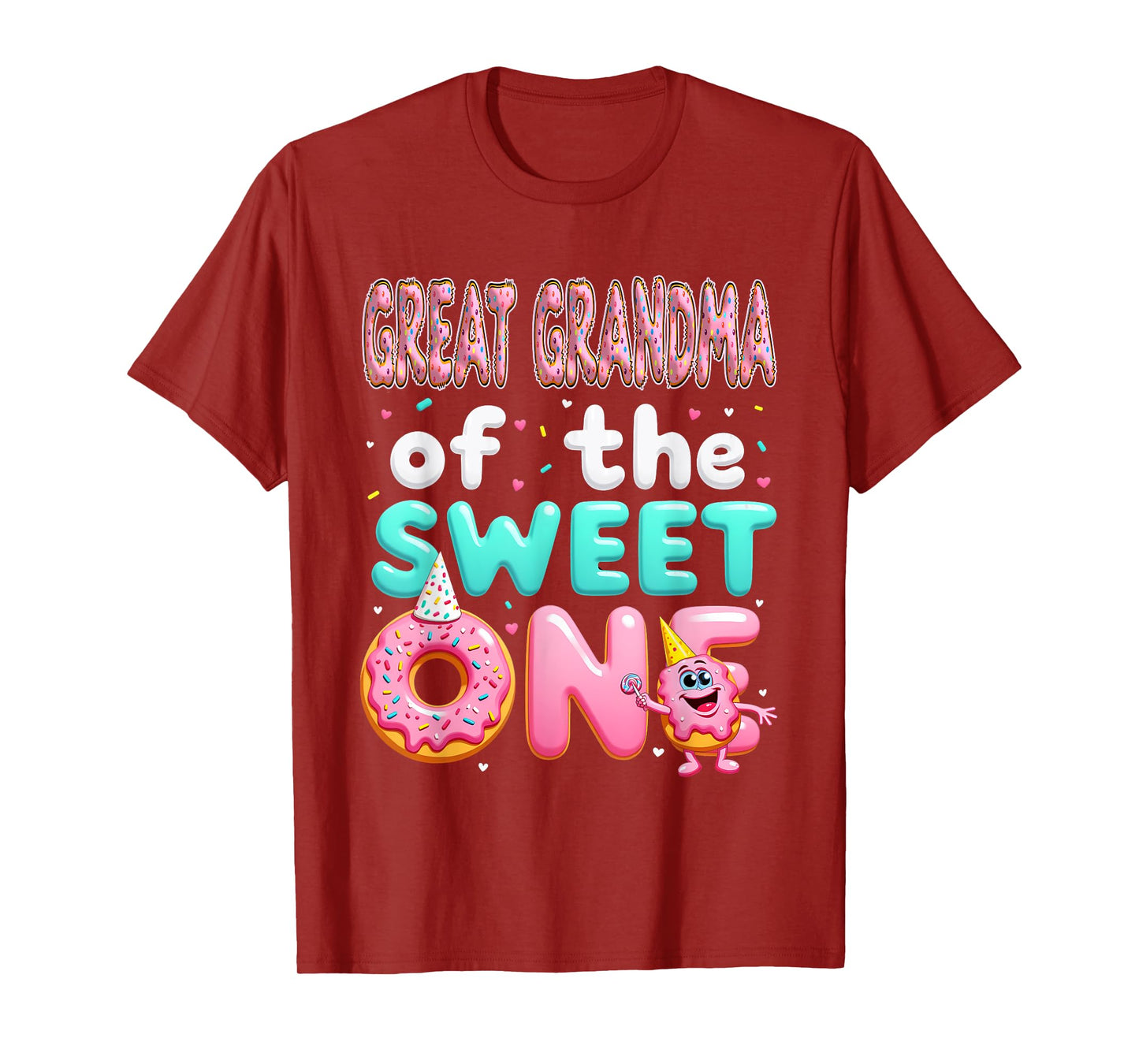 1st Birthday Donut Great Grandma Of The Sweet One T-Shirt